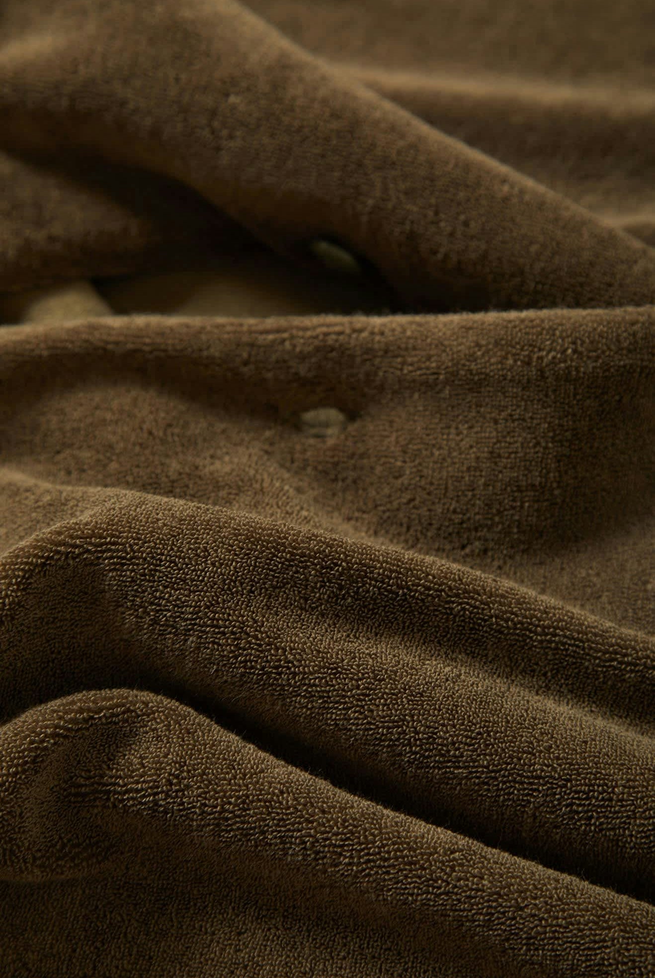 Men's Bunker French Terry Cloth S/S Camp Collar Shirt in the color Ivy Green - Additional Laydown image