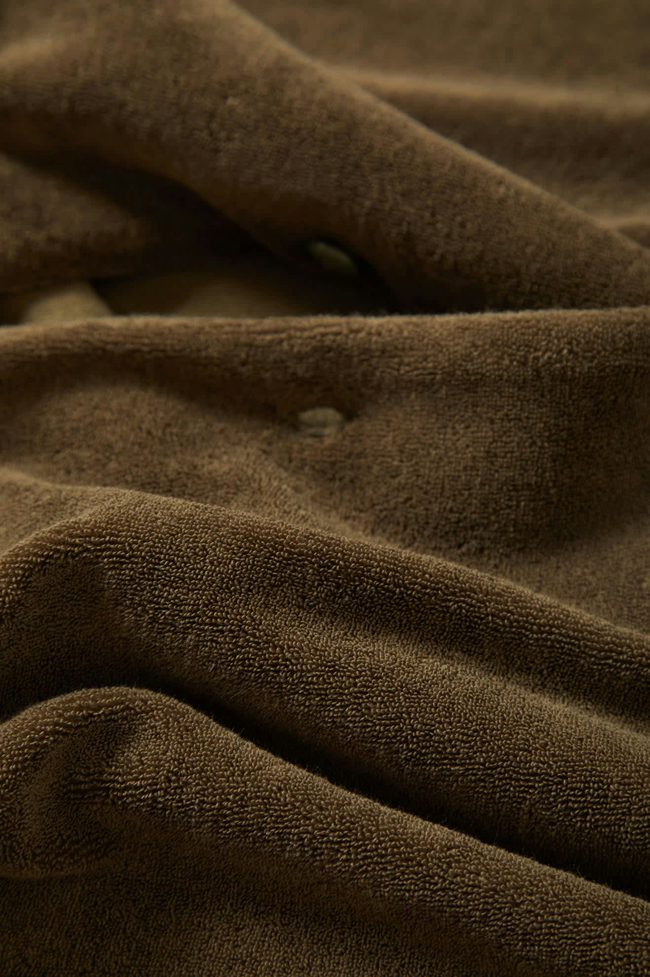 Men's Bunker French Terry Cloth S/S Camp Collar Shirt in the color Ivy Green - Additional Laydown image