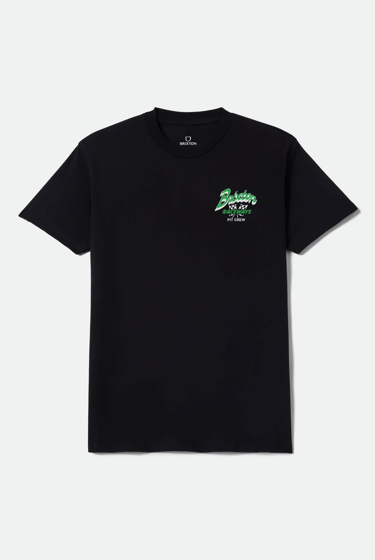 Men's Clemont Standard T-Shirt in the color Black - Front Product Laydown Image