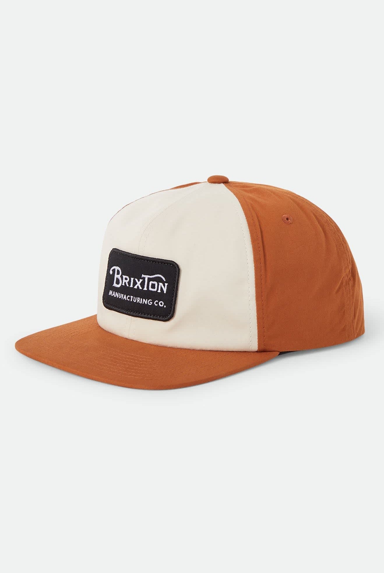 Men's Grade Snapback in the color Whitecap/Caramel - Front Product Laydown Image