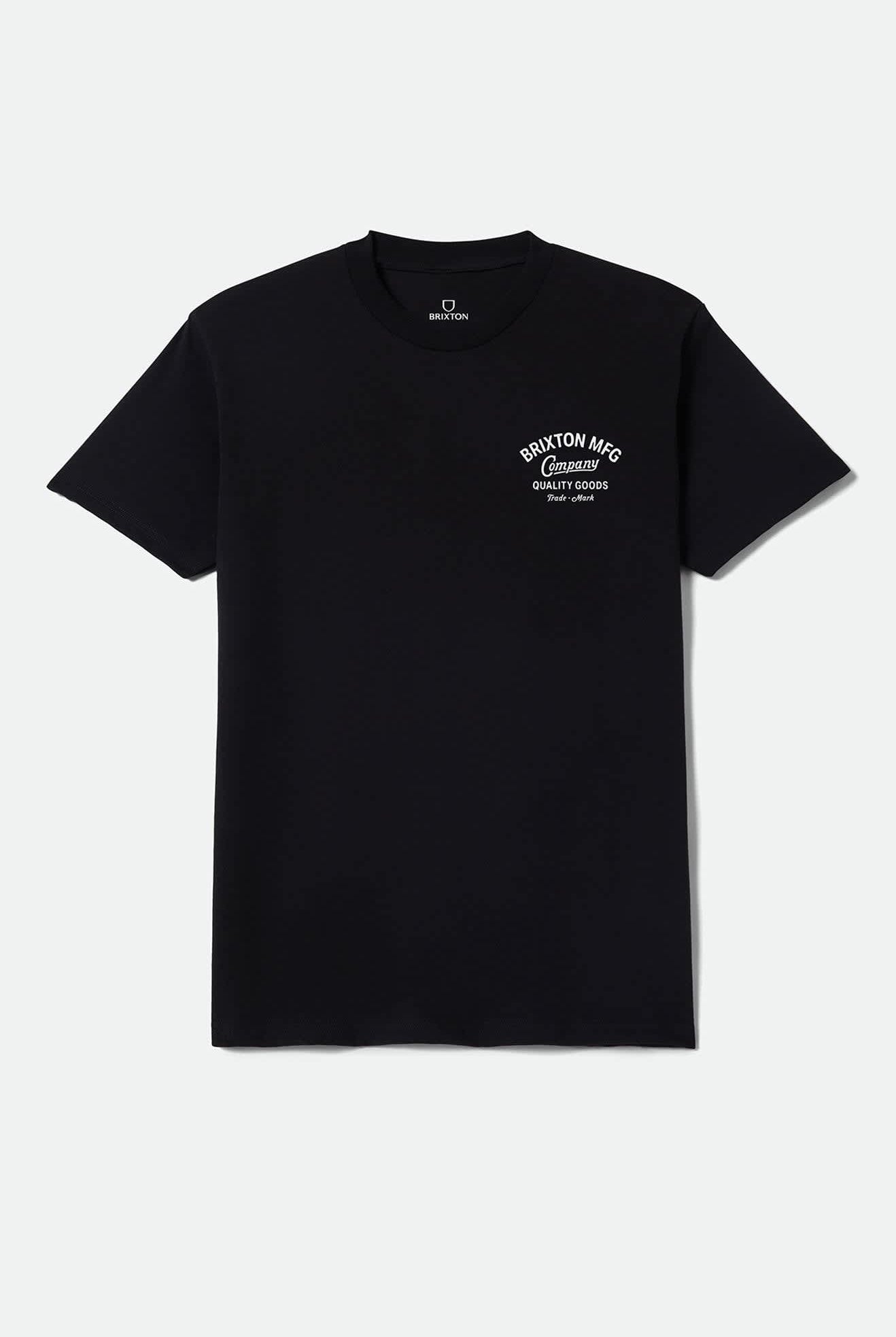 Men's Straton Standard T-Shirt in the color Black - Front Product Laydown Image