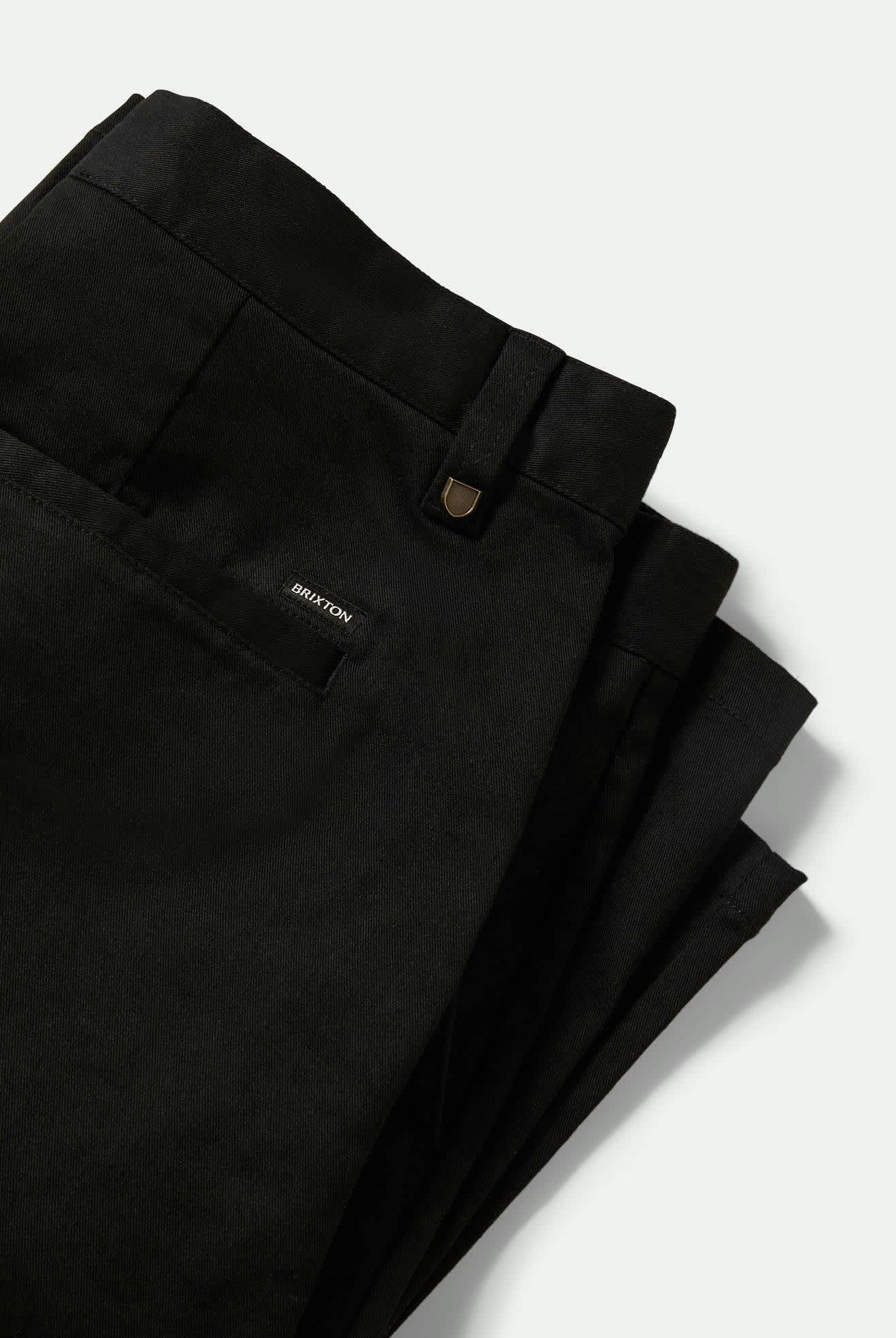 Men's Choice Chino Baggy Short in the color Black - Additional Laydown image