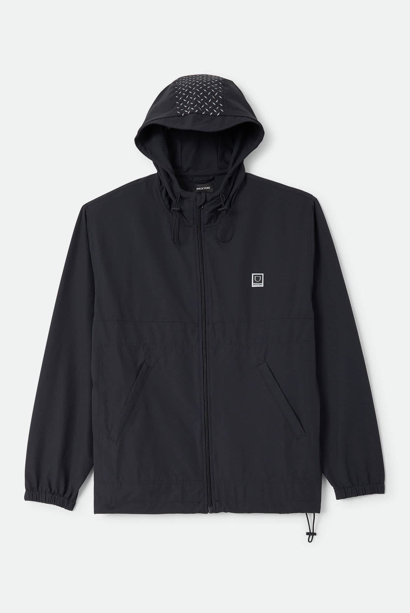 Men's Journey Zip Jacket in the color Black - Front Product Laydown Image