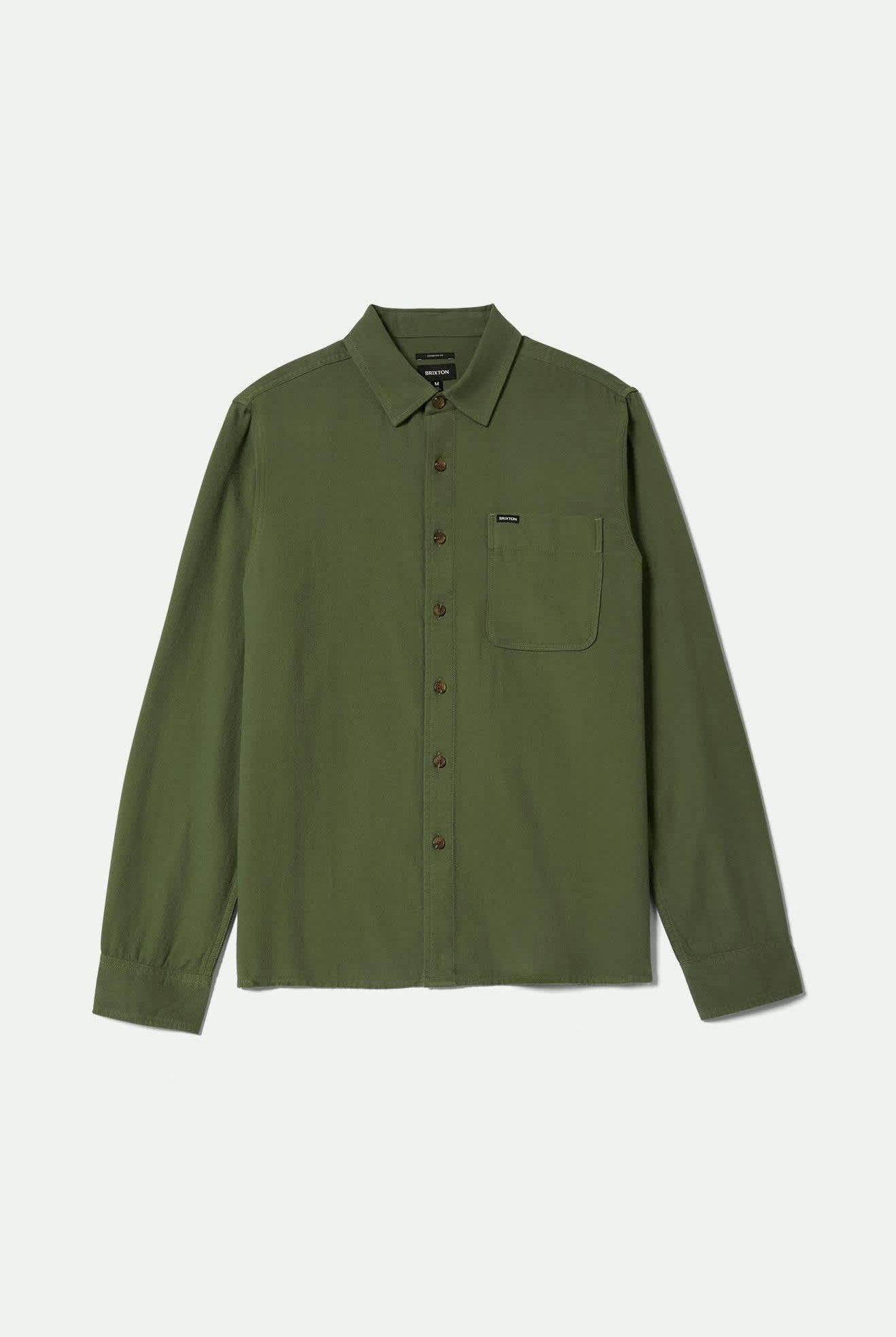 Men's Hasting Lightweight Ultra Soft Flannel in the color Wild Green - Front Product View