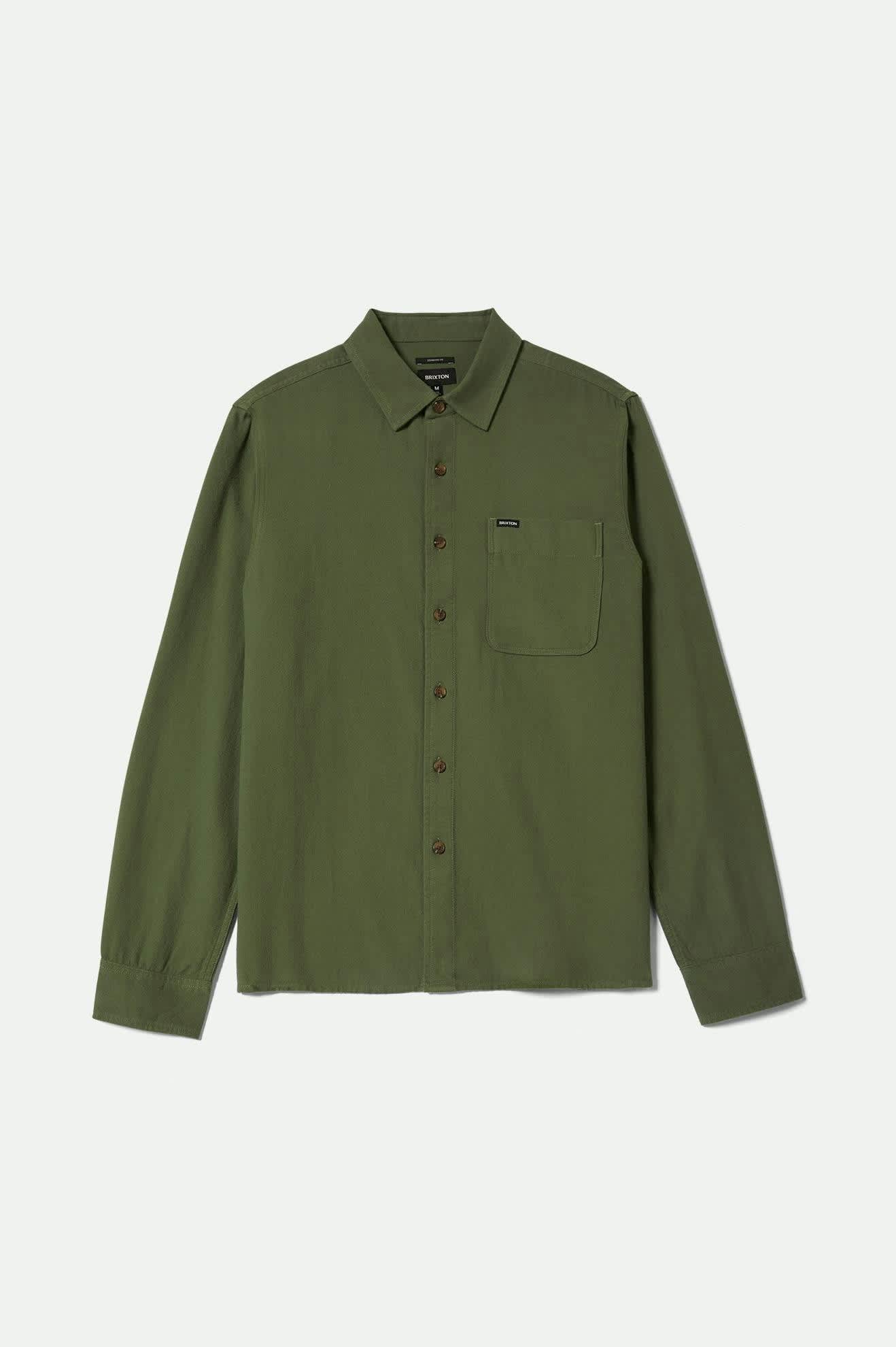 Men's Hasting Lightweight Ultra Soft Flannel in the color Wild Green - Front Product View