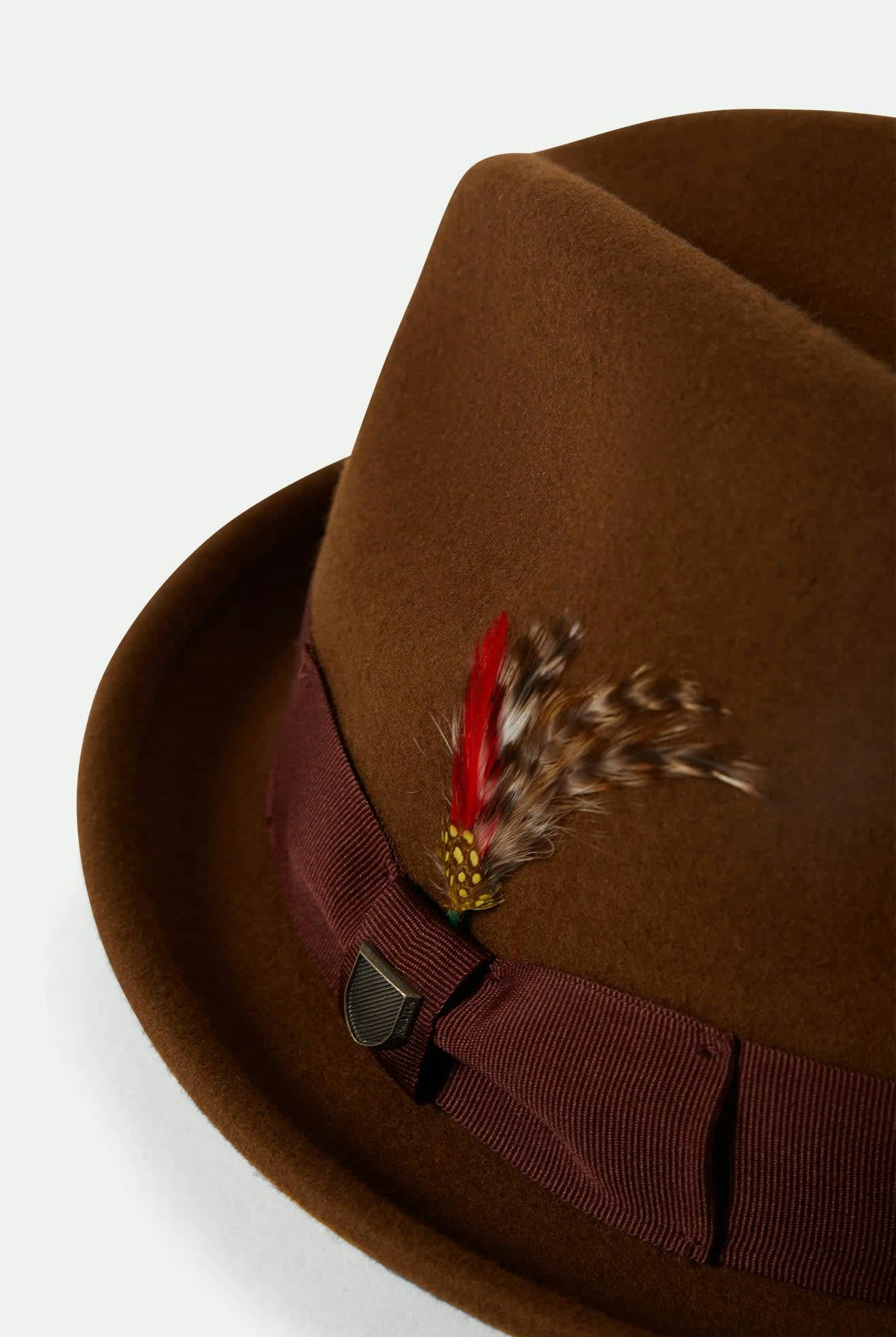 Unisex Gain Fedora in the color Coffee/Chestnut - Additional Laydown image