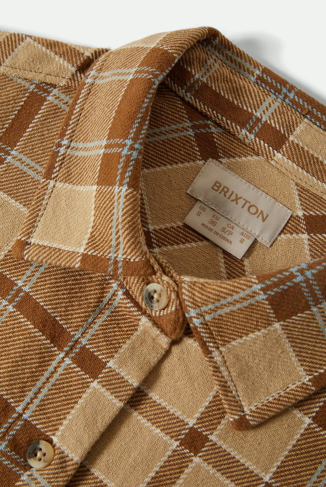 Women's Bowery Vintage L/S Overshirt in the color Washed Copper - Additional Laydown image