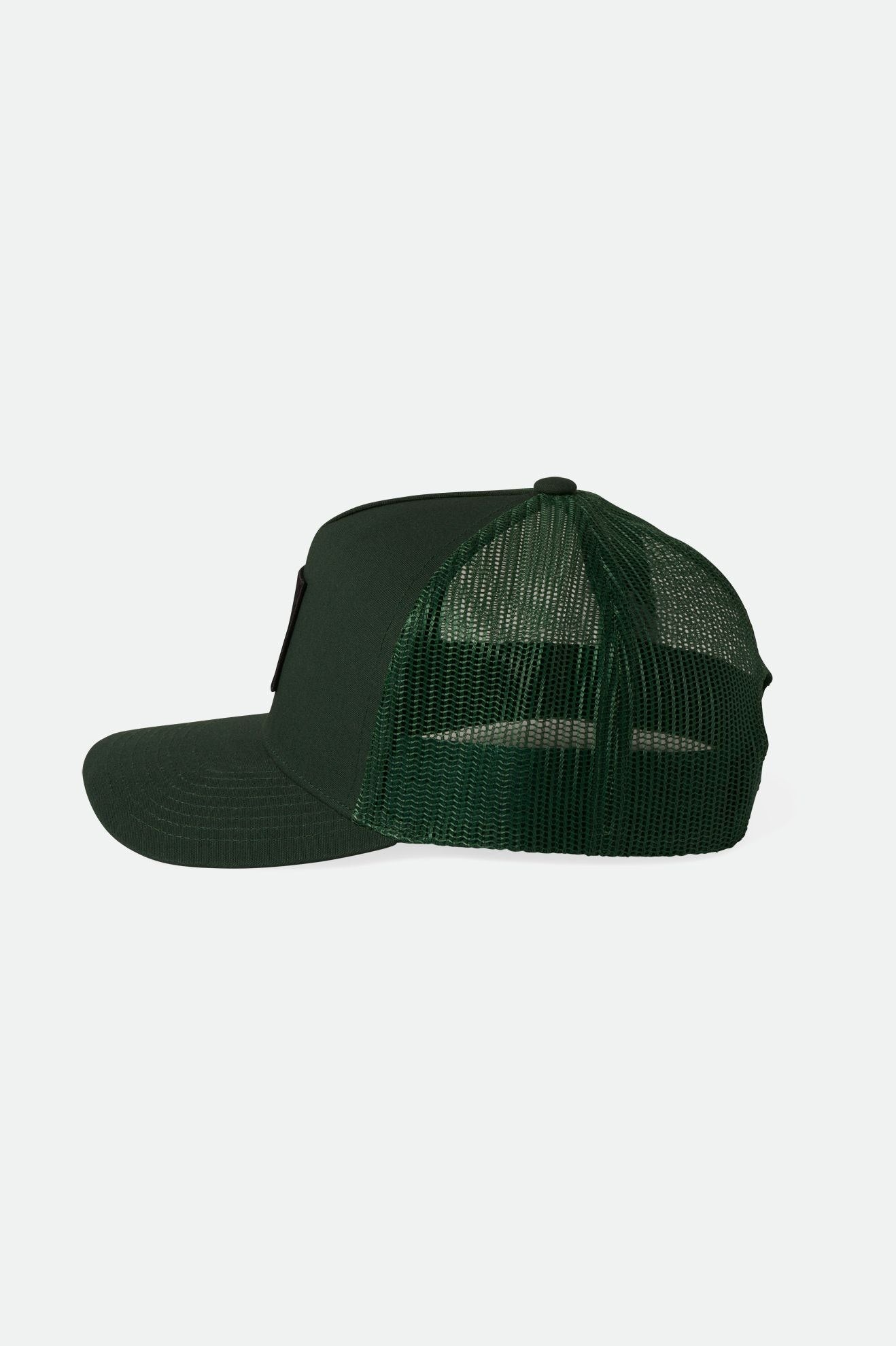 Brixton Men's Alpha Block Netplus Trucker Hat - Trekking Green/Trekking Green | Extra Shot