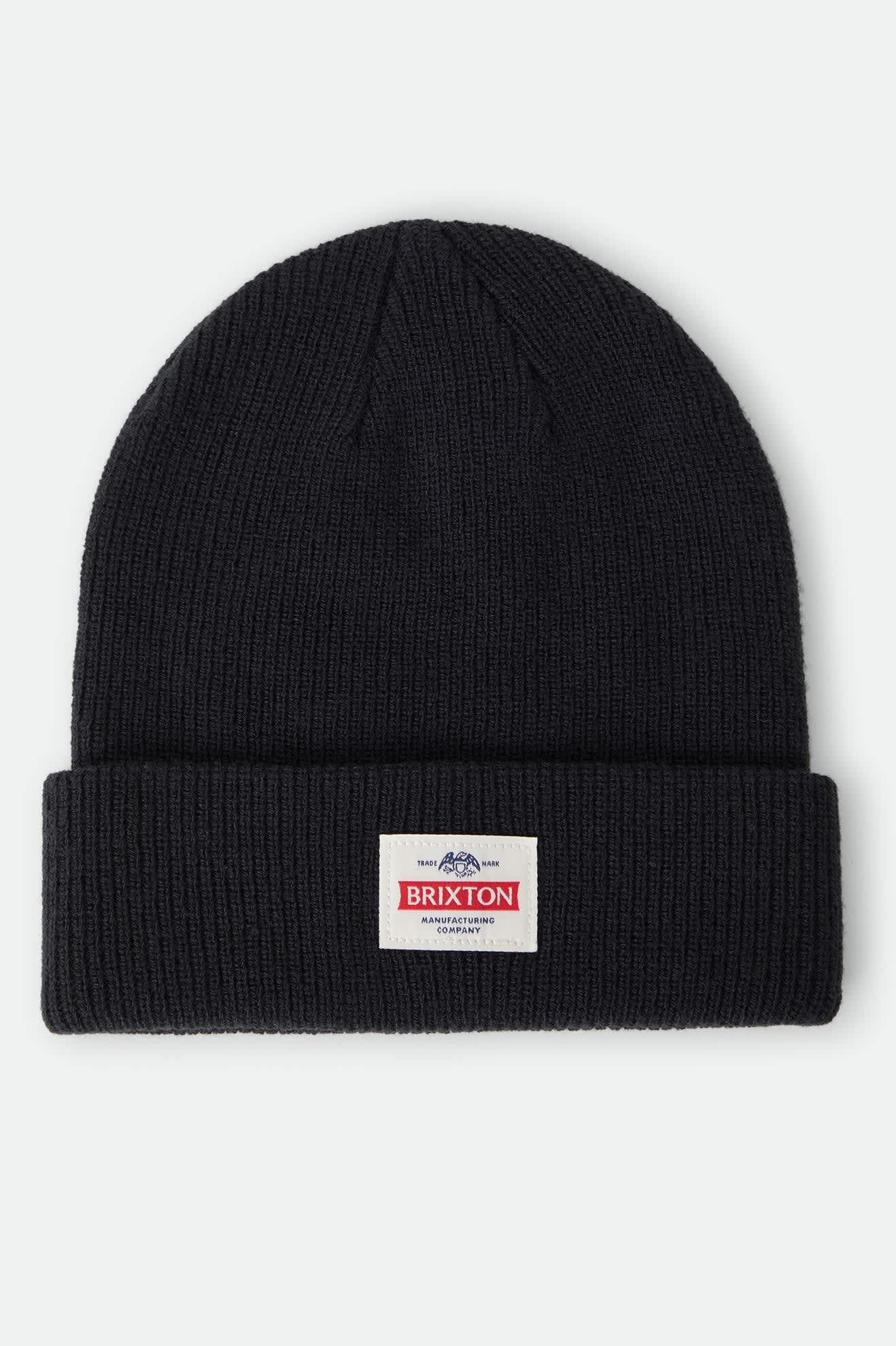 Unisex Trademark Beanie in the color Black - Front Product Laydown Image