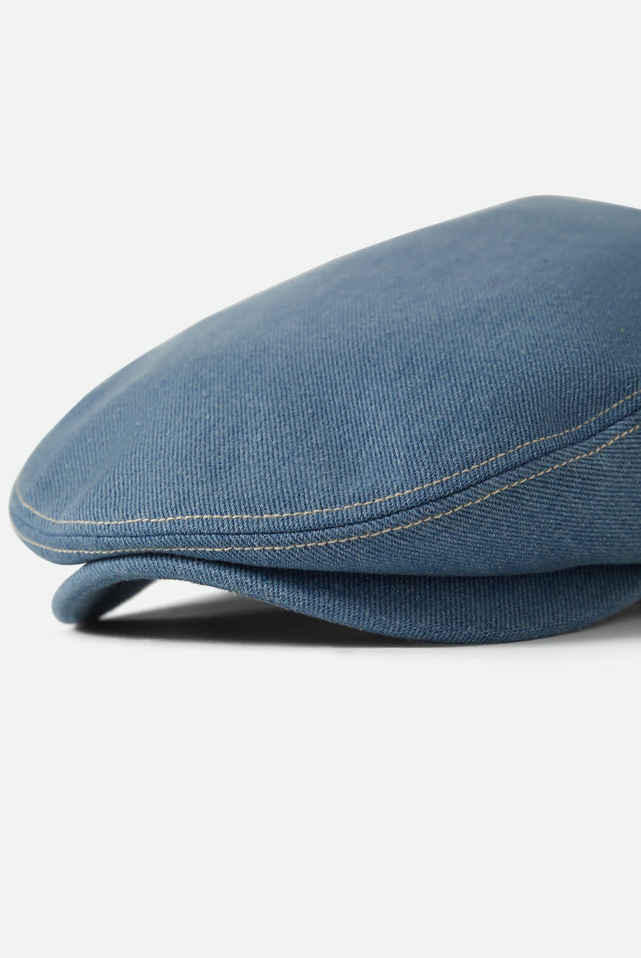 Unisex Hooligan Flat Cap in the color Denim/Off White - Additional Laydown image