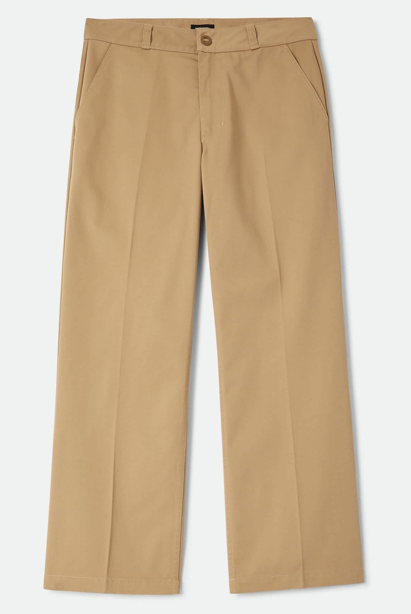 Men's Trademark Chino Pant in the color British Khaki - Front Product Laydown Image