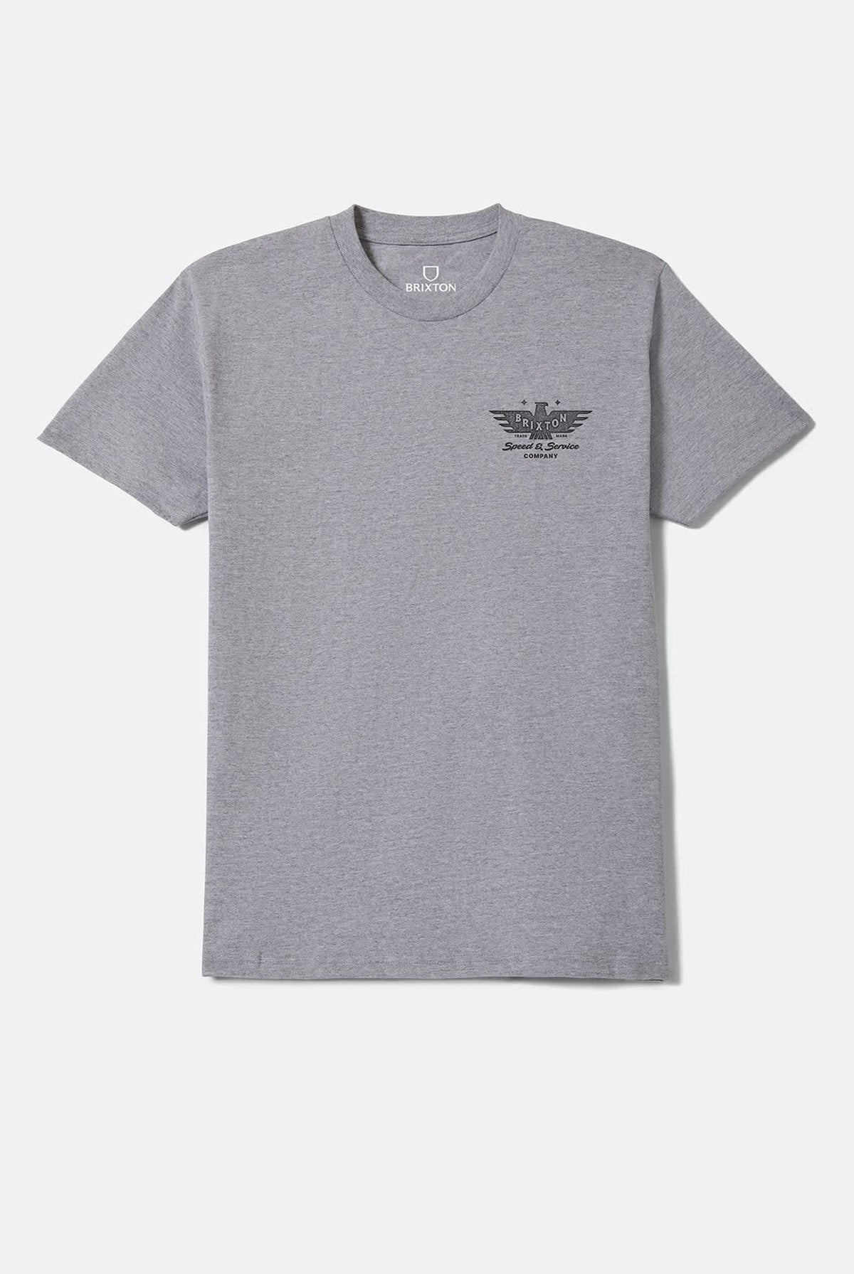 Men's Ewing Standard T-Shirt in the color Heather Grey - Front Product Laydown Image