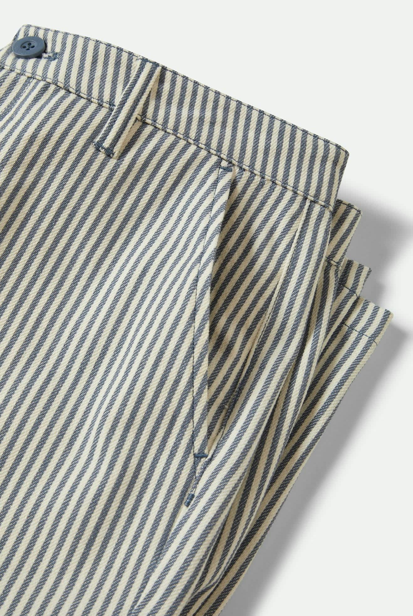 Women's Bedford Pant in the color Azure Blue Pinstripe - Additional Laydown image