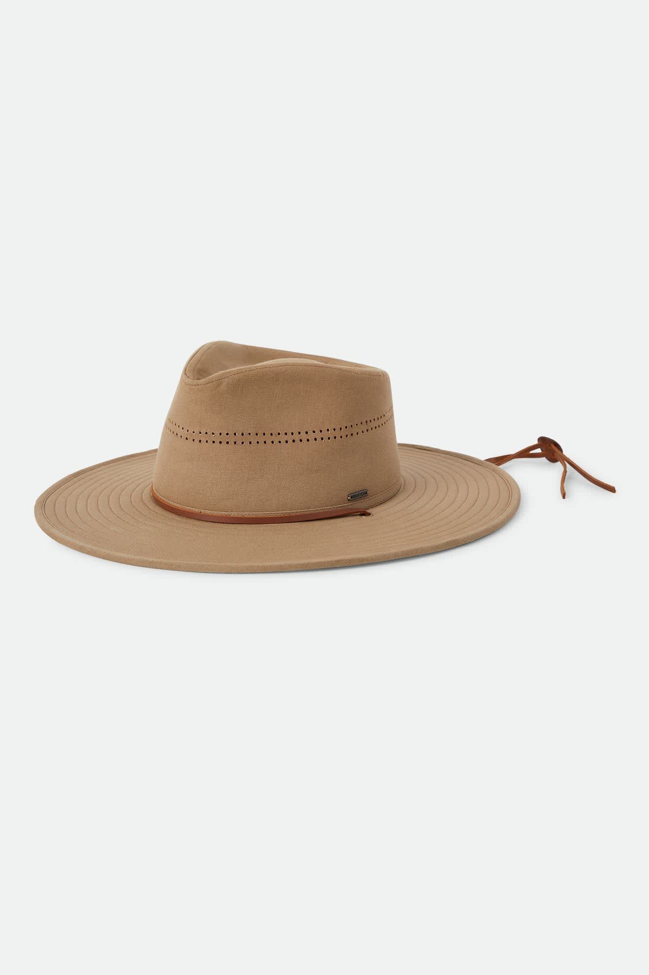 Unisex Beck Journey Canvas Hat in the color Khaki - Front Product Laydown Image