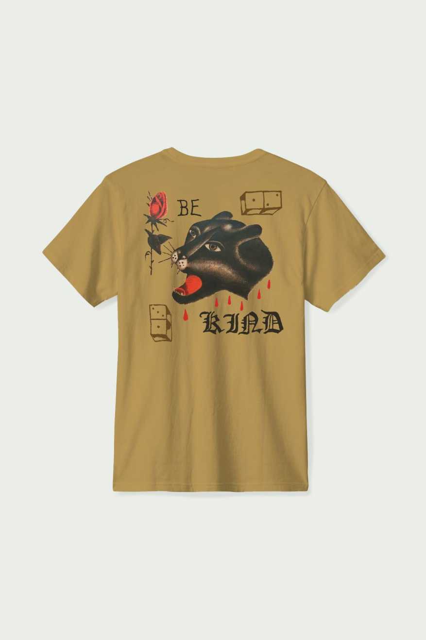 Brixton Men's Be Kind S/S Standard T-Shirt - Sunset | Back