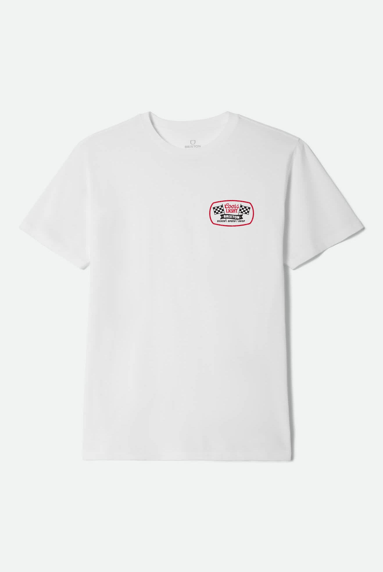 Men's Coors Light Pit Stop S/S Standard T-Shirt in the color White - Front Product View