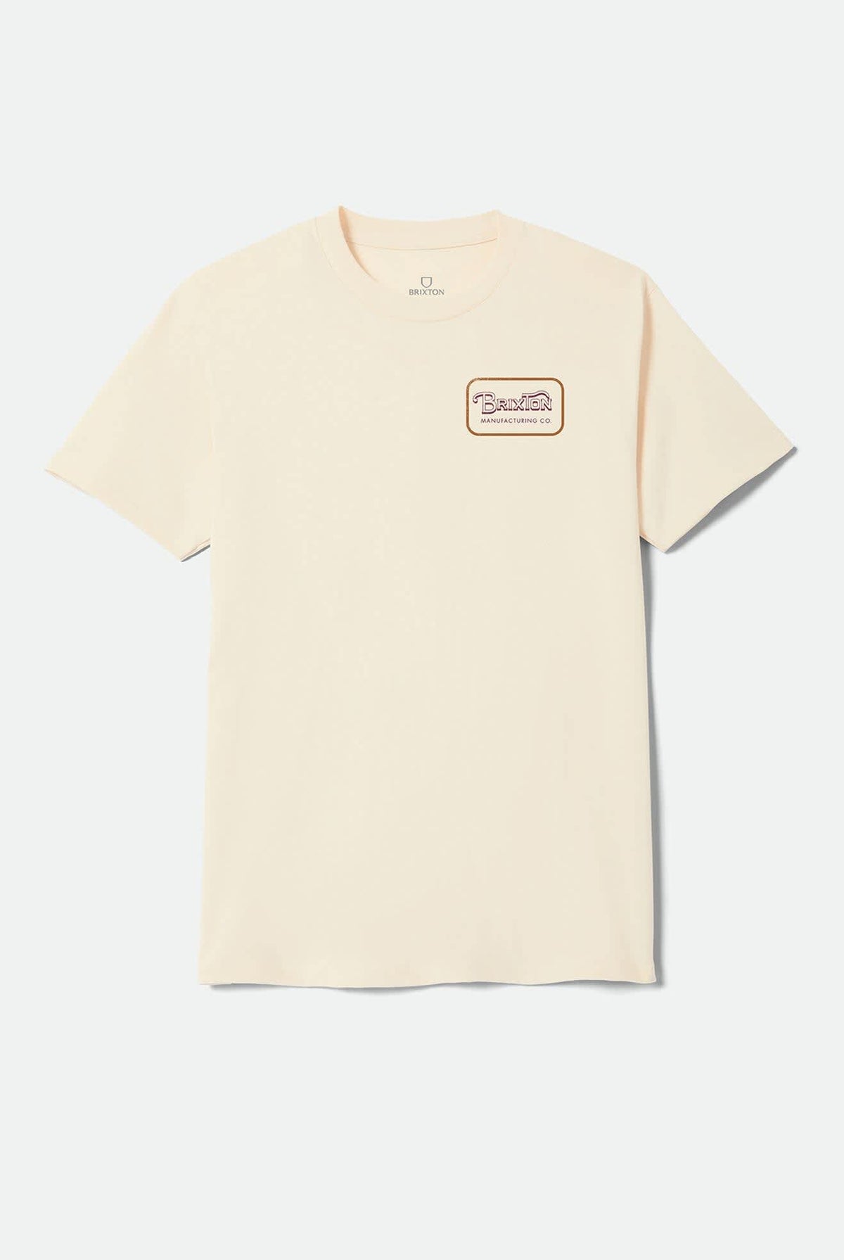 Men's Grade Standard T-Shirt in the color Cream/Burgundy/Rust - Front Product Laydown Image