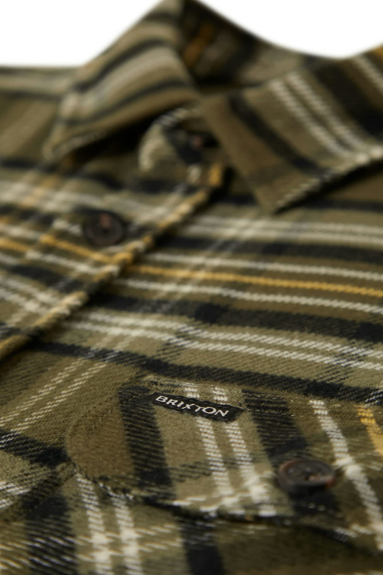 Men's Bowery L/S Flannel in the color Ivy Green/Olive Surplus/Black - Additional Laydown image
