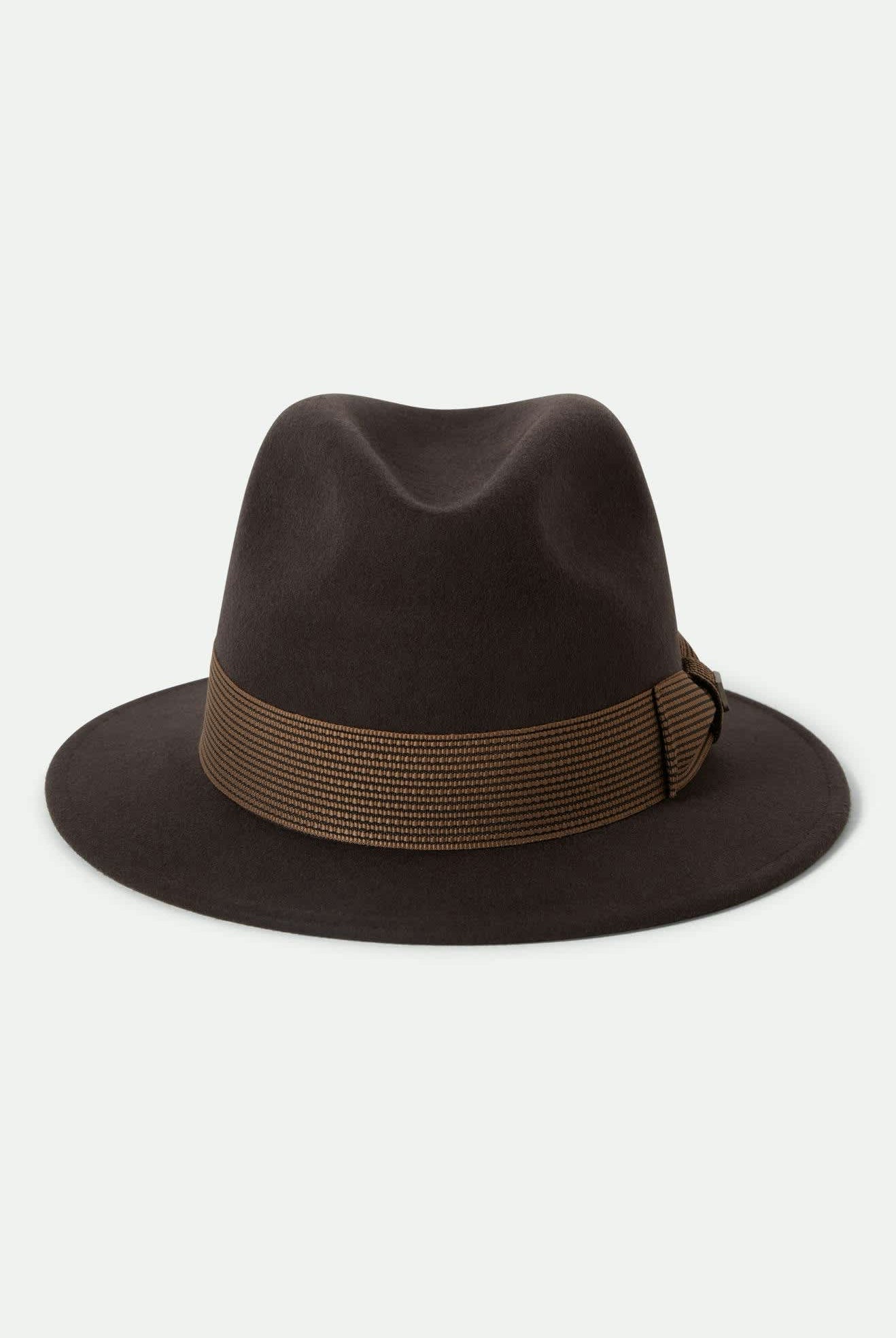 Unisex Roma Fedora in the color Chocolate/Bronze - Additional Laydown image