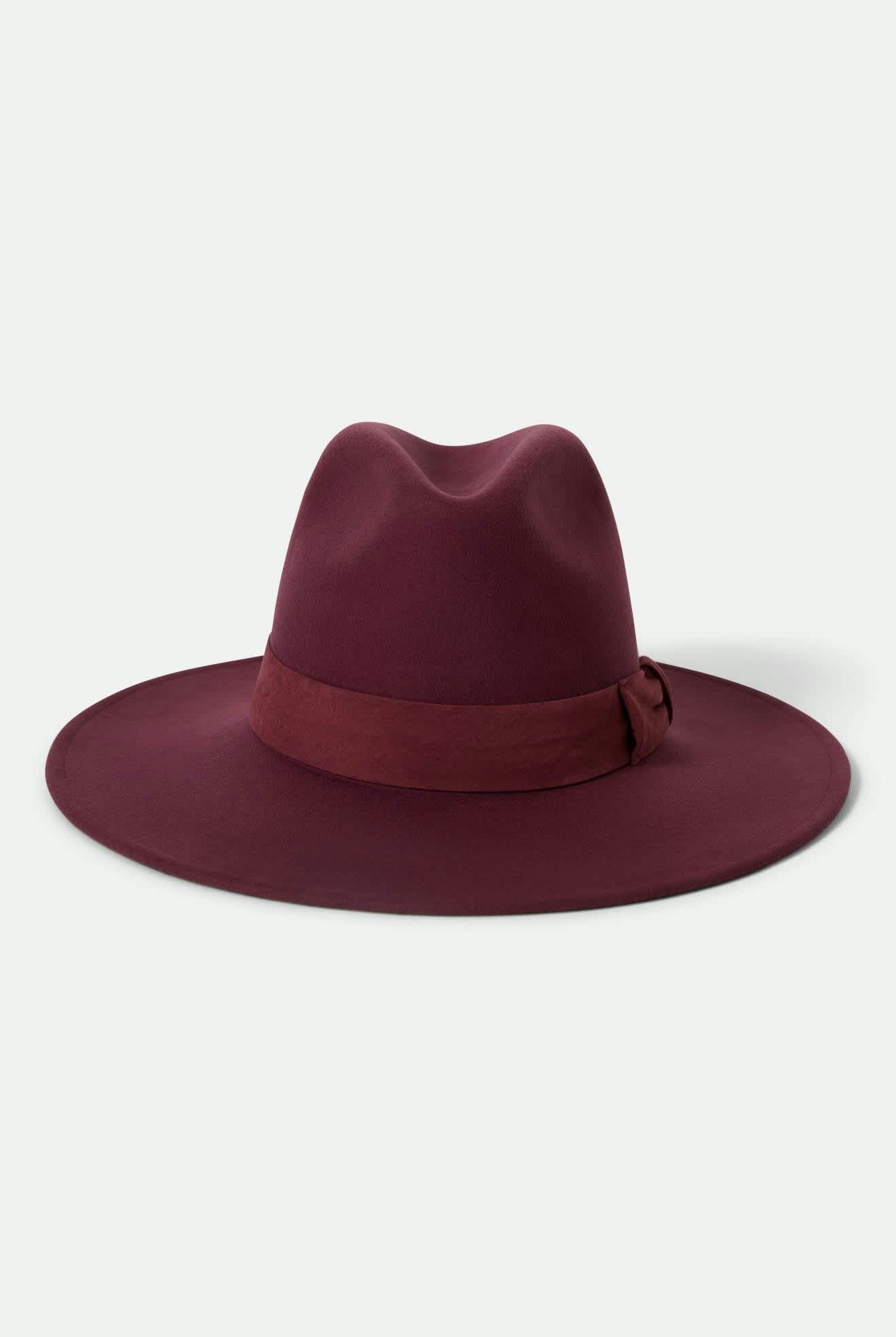 Women's Layton Comfort Fedora in the color Port/Port - Additional Laydown image