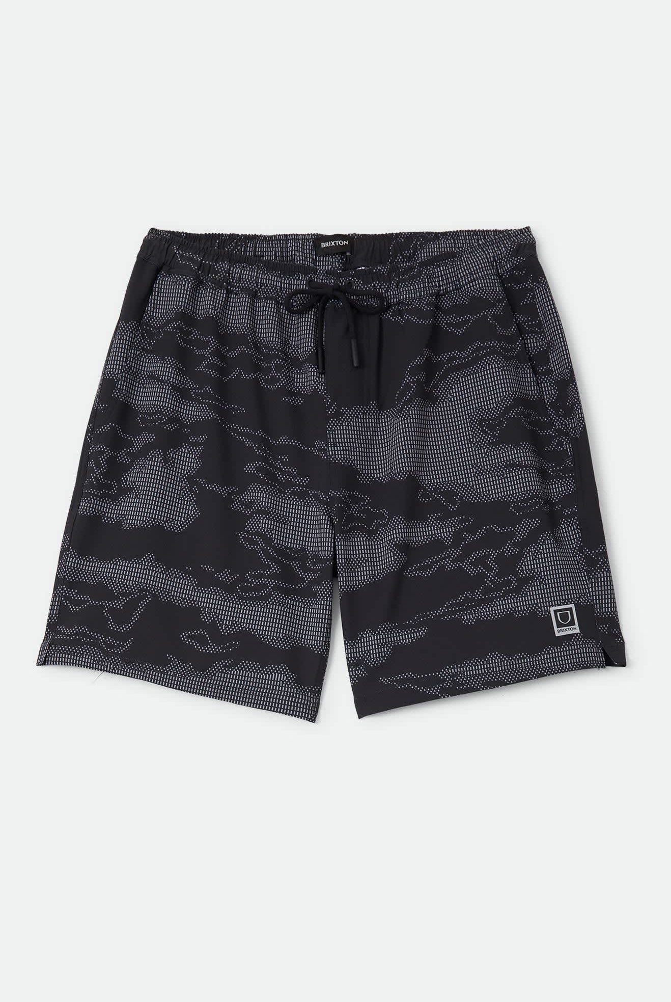 Men's Journey Active Short in the color Black Camo - Front Product Laydown Image