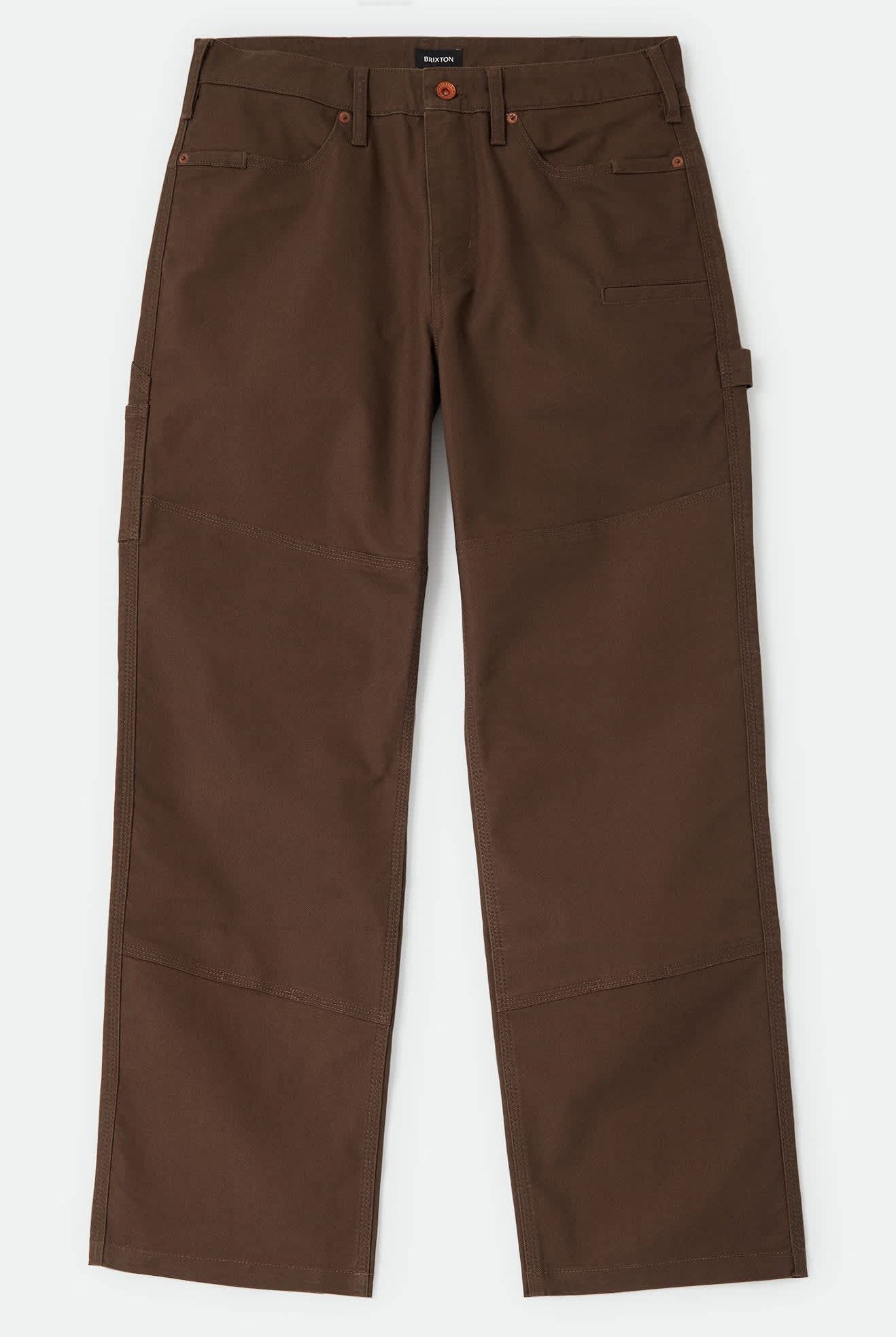 Men's Builders Carpenter Pant in the color Walnut Brown - Front Product Laydown Image