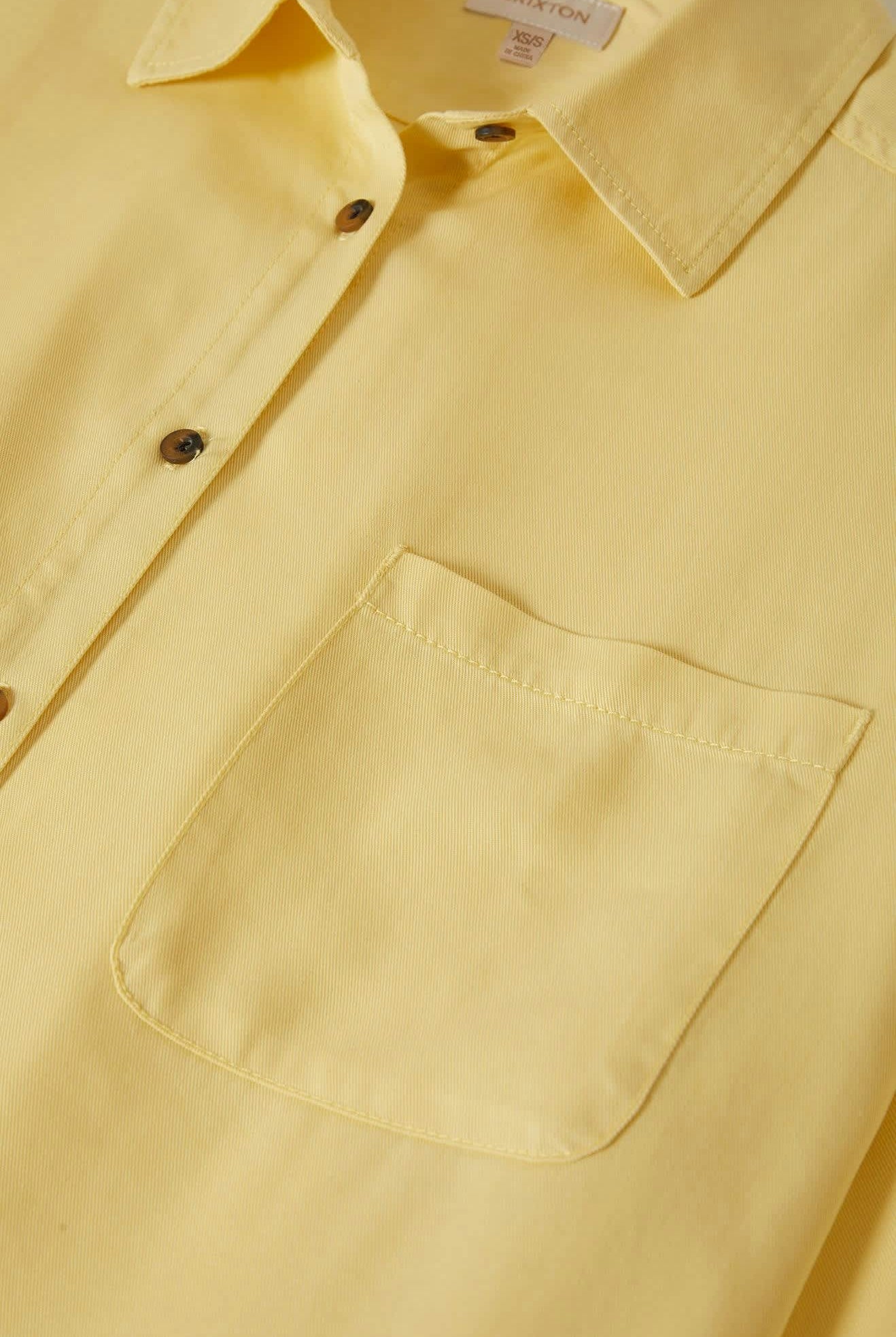 Women's East Side Boxy L/S Button Down in the color Panna Cotta - Additional Laydown image