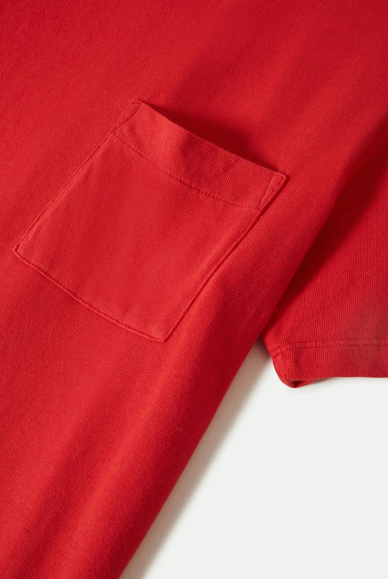 Women's Carefree Organic Garment Dye Perfect T-Shirt in the color Crimson - Additional Laydown image