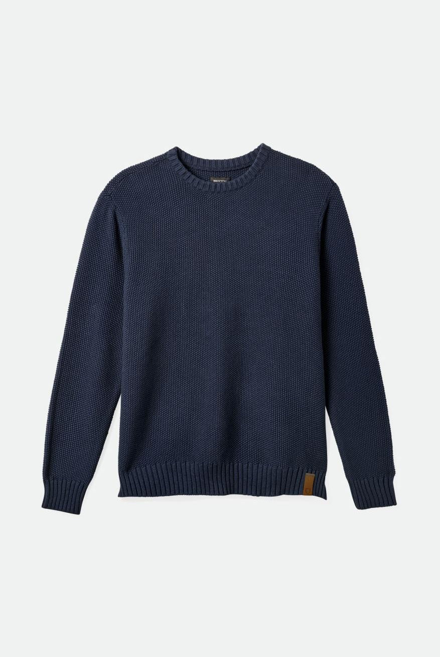 Brixton Men's Jacques Waffle Knit Sweater - Ombre Blue | Profile
