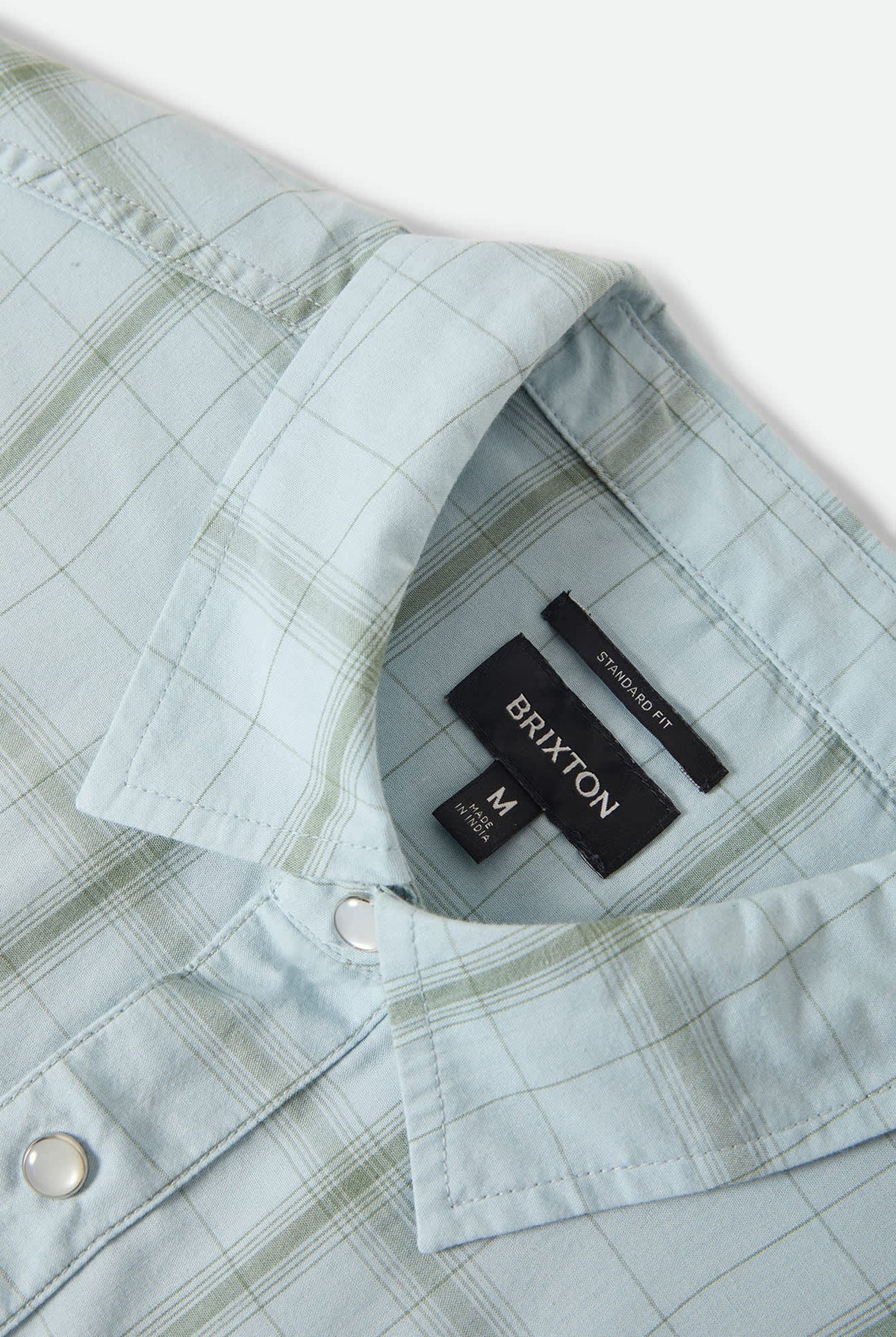 Men's The Breezy Wayne Short Sleeve Shirt in the color Seafoam Plaid - Additional Laydown image