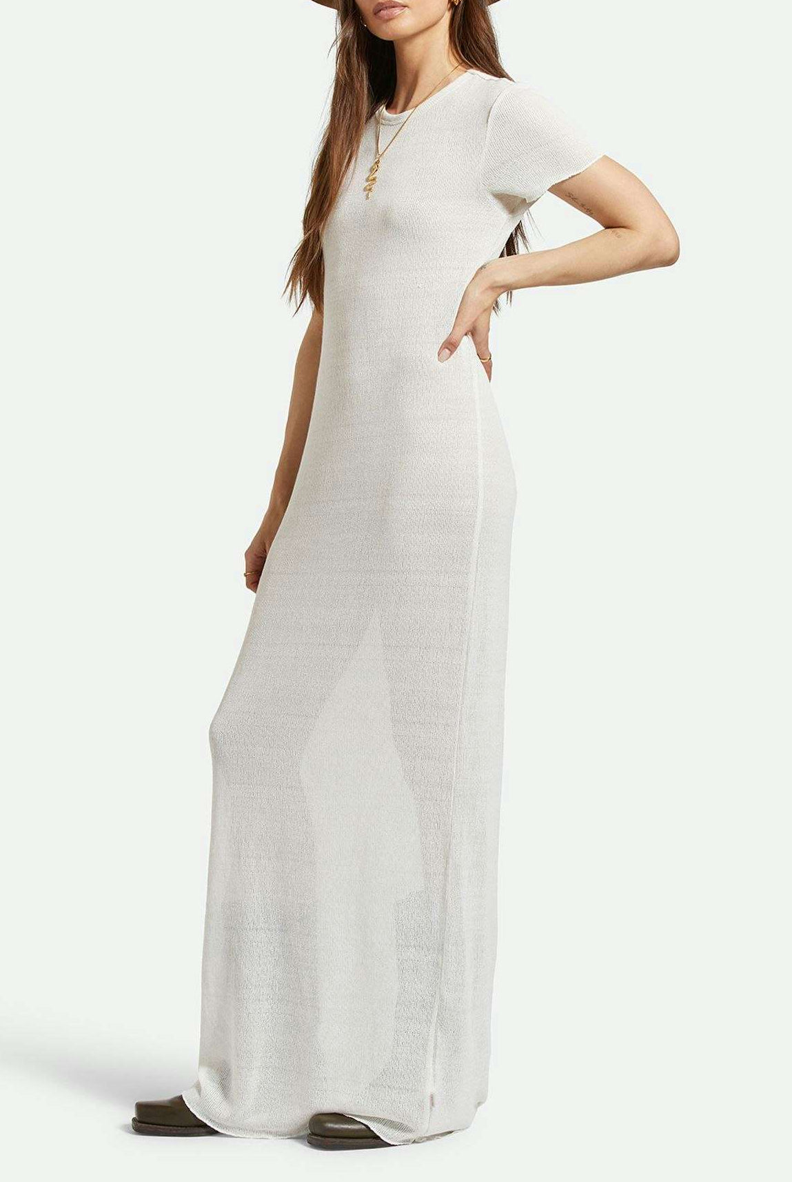 Women's Side Fit | Sheer Knit Dress - Off White