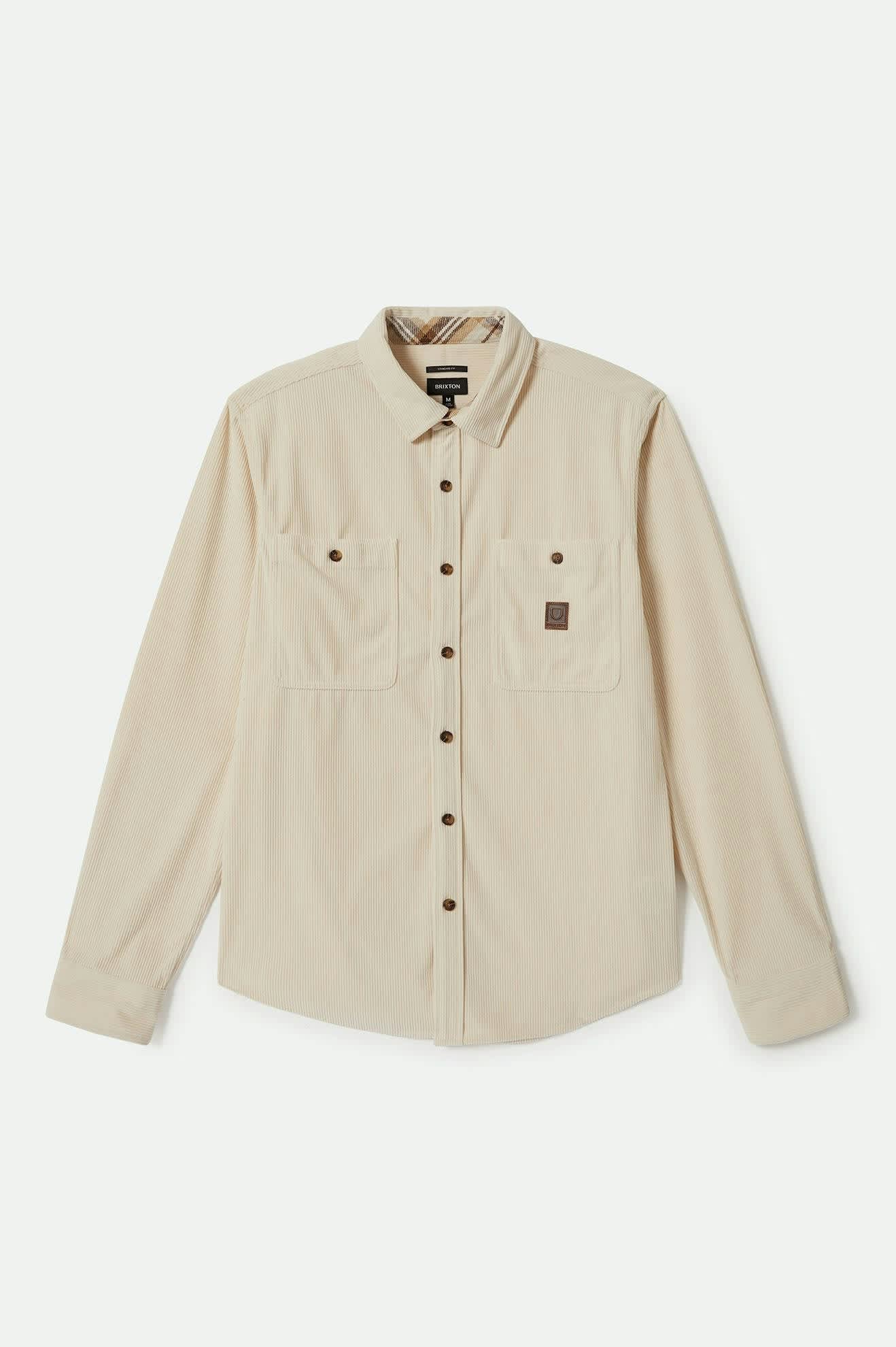 Men's The Field Corduroy L/S Overshirt in the color Whitecap - Front Product View