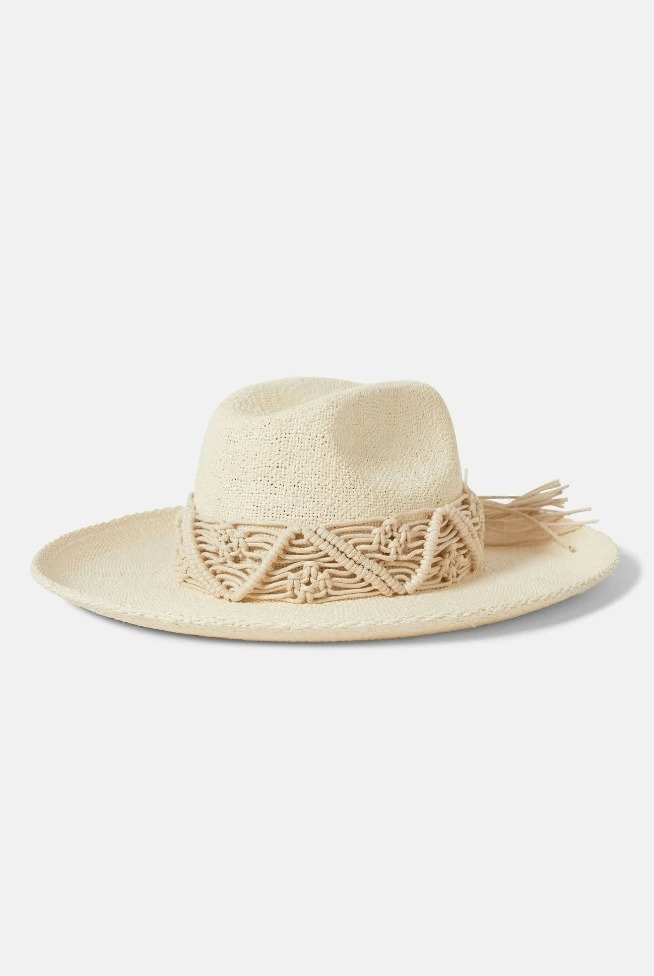 Women's Matteo Straw Hat in the color Bone/Bone - Front Product View