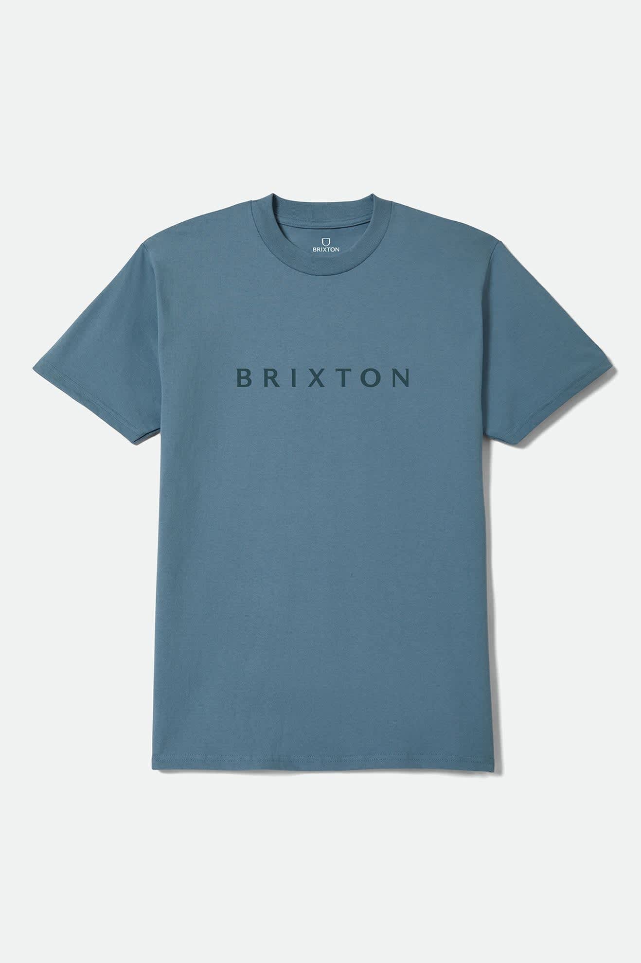 Men's Alpha Line Standard T-Shirt in the color Harbor Blue - Front Product Laydown Image