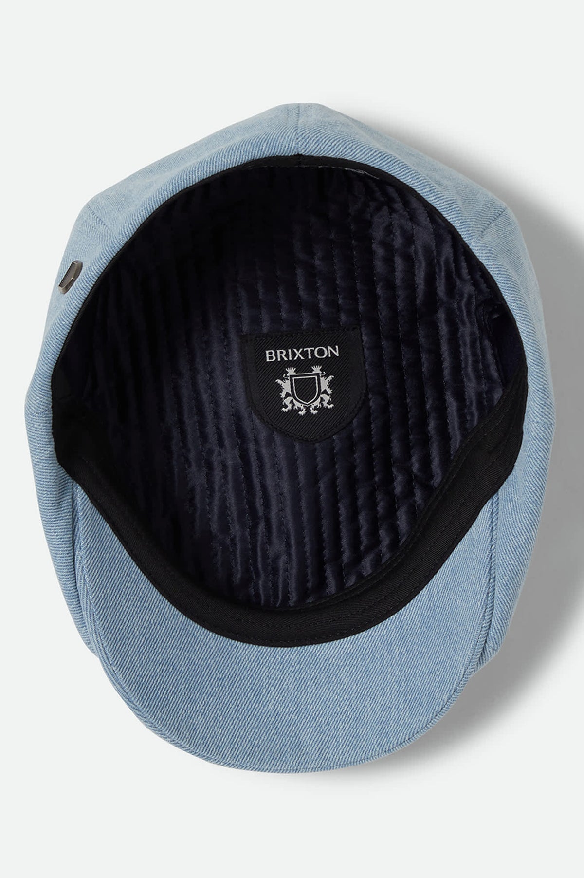 Unisex Brood Newsboy Cap in the color Light Indigo Wash - Additional Laydown image