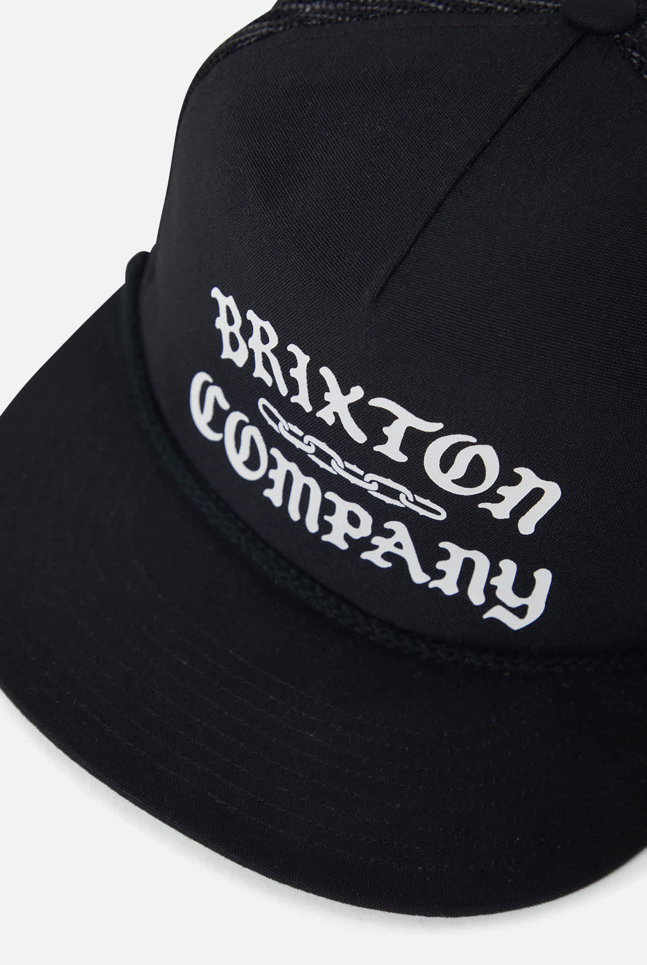 Unisex Chains NetPlus Trucker Hat in the color Black/Black - Additional Laydown image