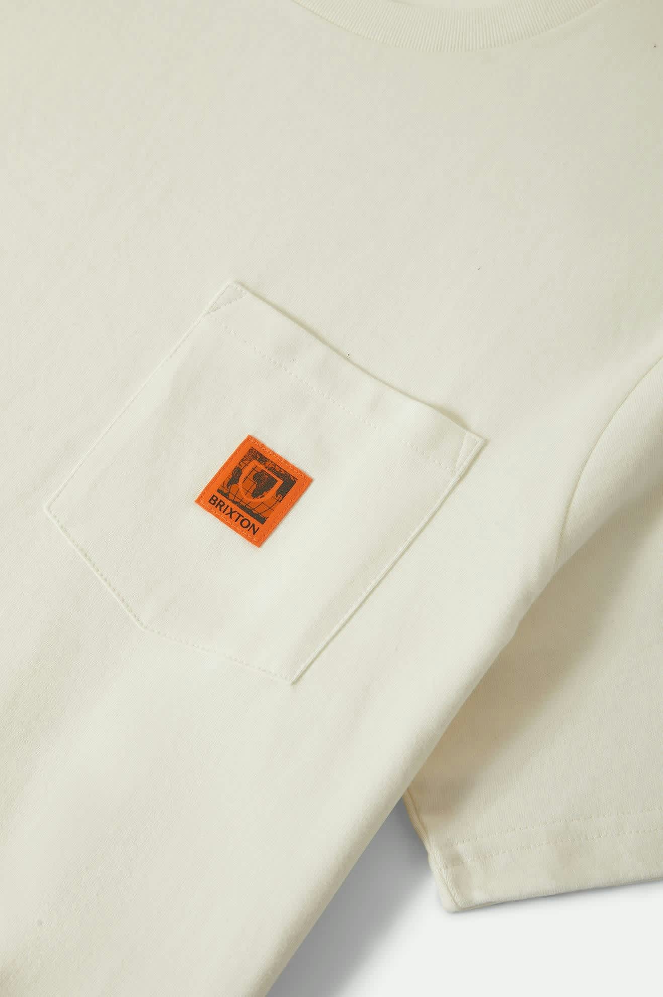 Men's Union Heavyweight S/S Boxy Pocket T-Shirt in the color Off White - Additional Laydown image