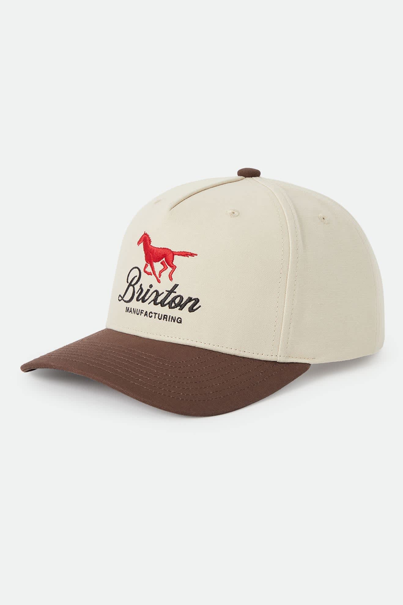 Unisex Leisure Snapback in the color Khaki/Coco - Front Product Laydown Image