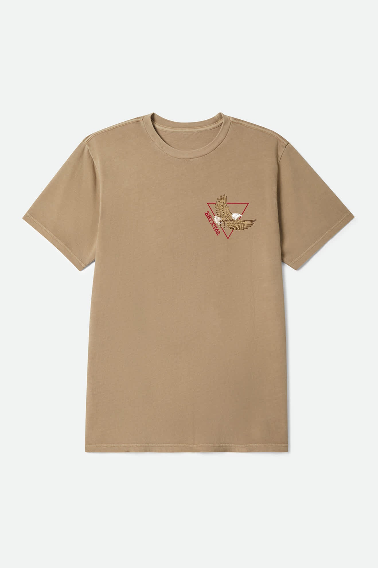 Men's Opal Short Sleeve Standard T-Shirt in the color Timeless Taupe Worn Wash - Front Product Laydown Image