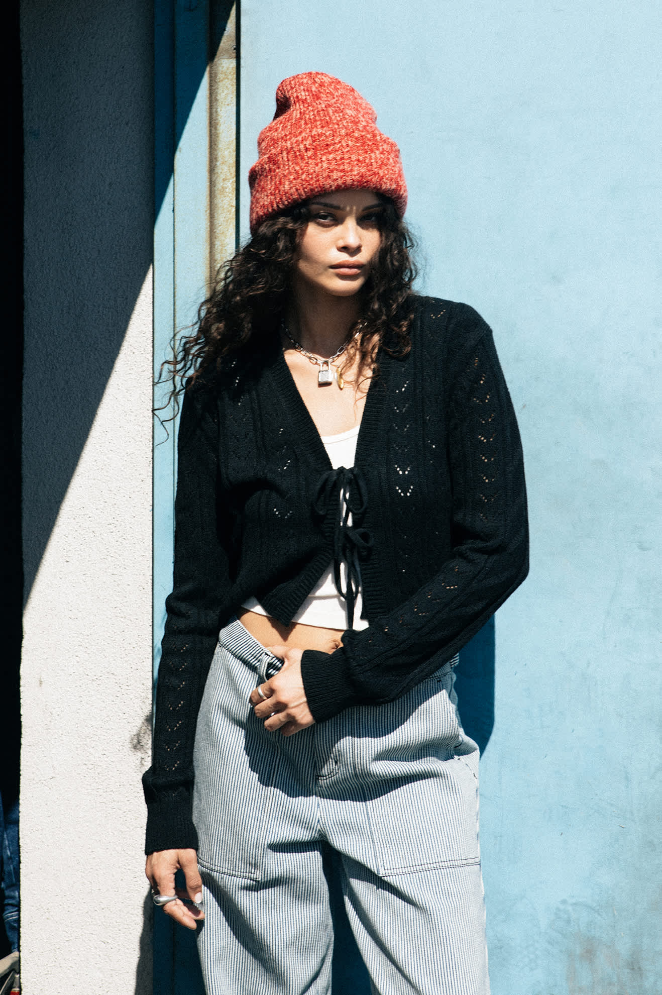 Women's Cozy Women's Beanie in the color Mellow Rose/Adrenaline Rush - Men's Lifestyle image