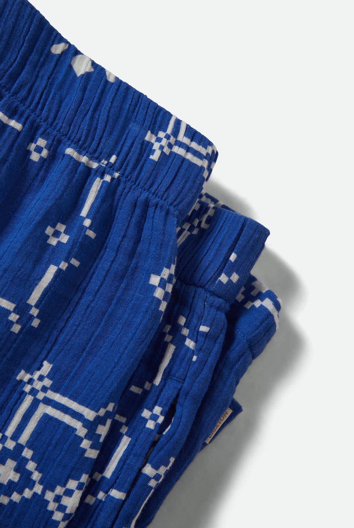 Women's Tile Short in the color Sunrise Blue Tile Print - Additional Laydown image
