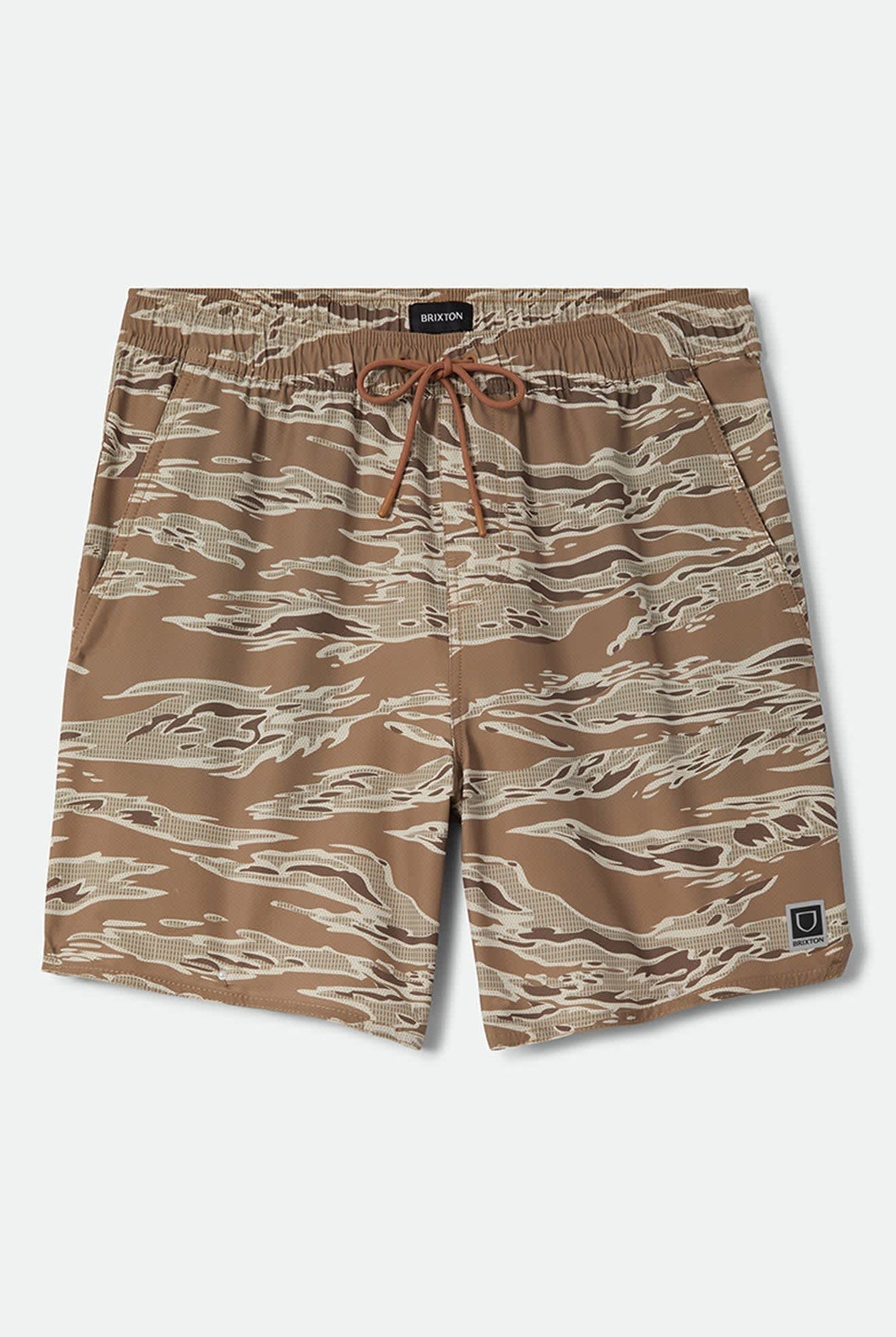 Men's Journey Active Short in the color Desert Tiger Camo - Front Product Laydown Image