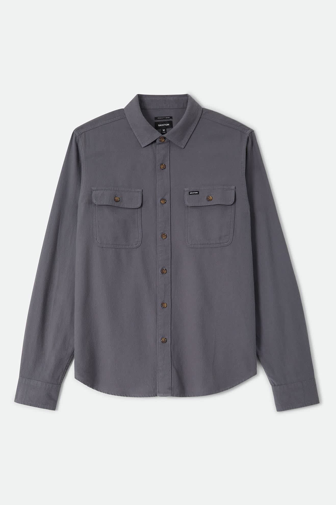 Men's Bowery Lightweight Ultra Soft Flannel in the color Future Grey - Front Product View