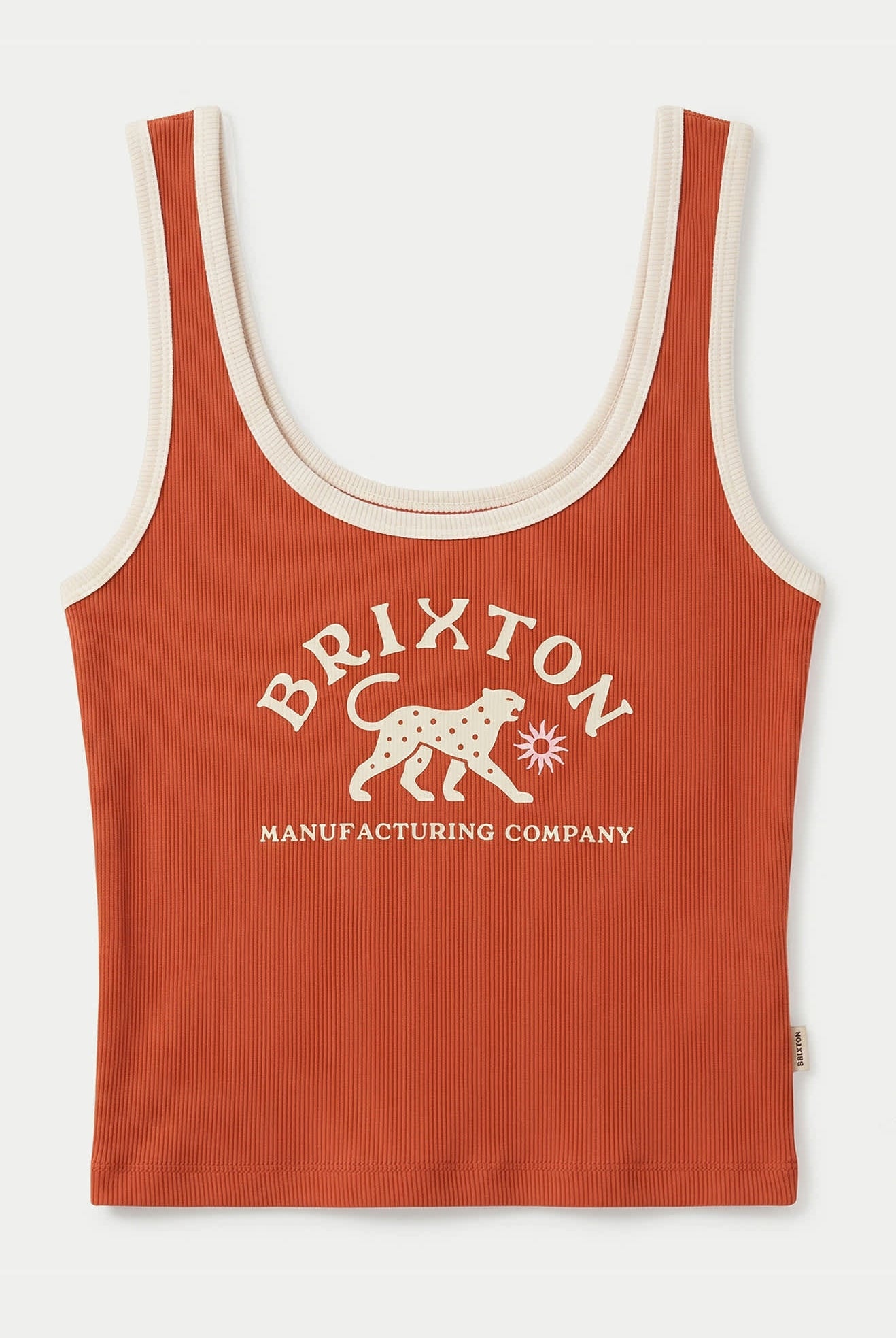 Women's Stroll A-Tank in the color Amber Terrain/Off White - Front Product Laydown Image