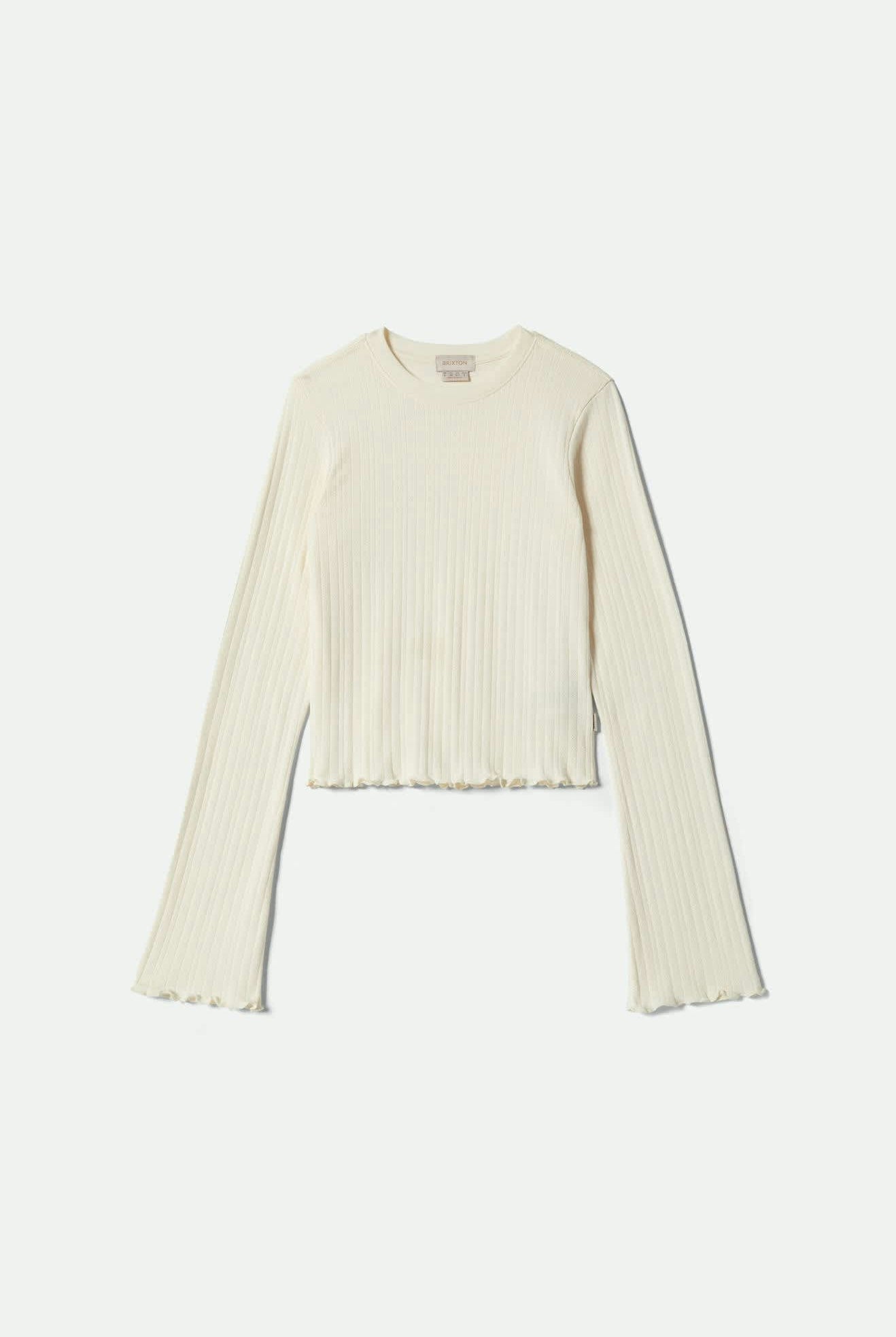 Women's Dolly Slim L/S Knit T-Shirt in the color Off White - Front Product View