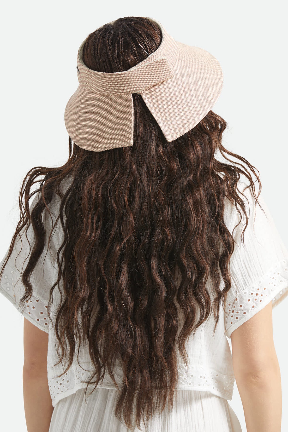 Women's Jasmine Packable Visor in the color Italian Clay/Natural - Women's Back View
