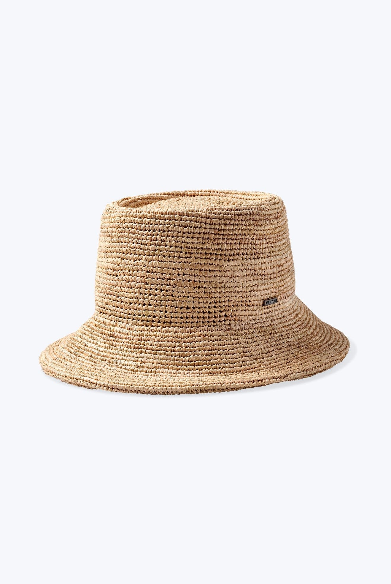 Brixton Women's Ellee Straw Packable Bucket Hat - Tan | Profile