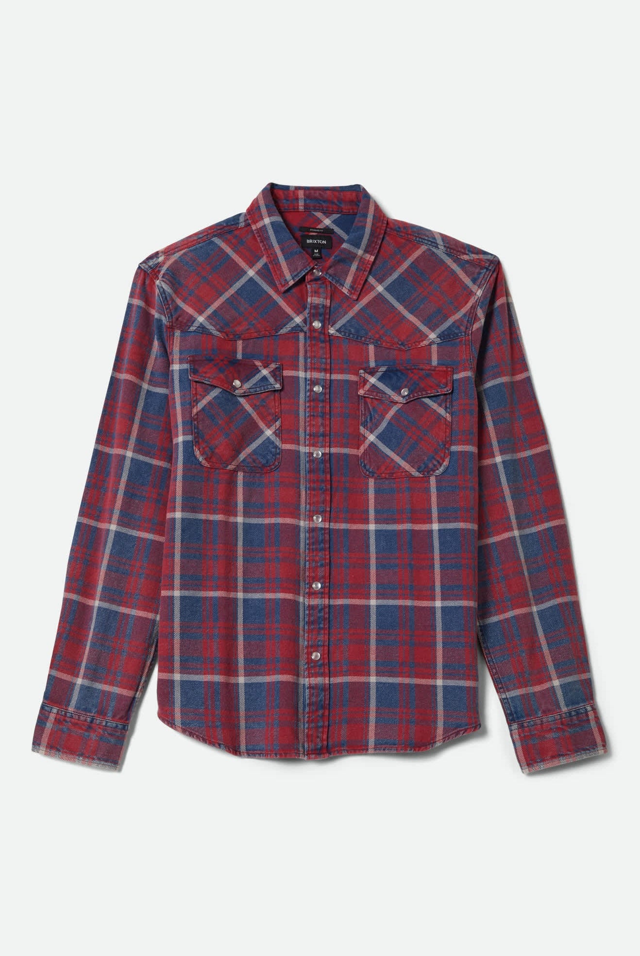 Men's Waylon Lightweight Overshirt in the color Denim Plaid - Front Product View