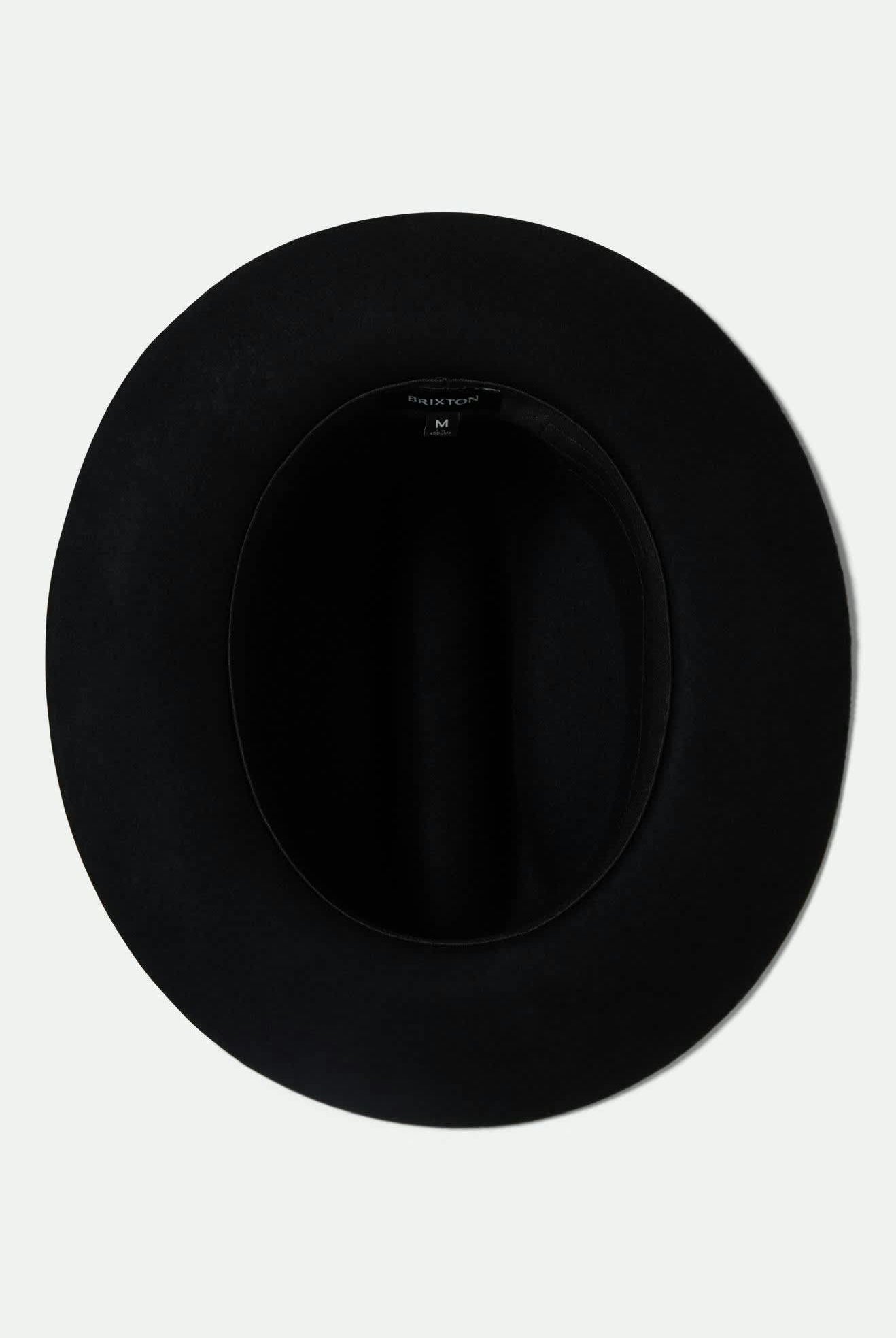 Unisex Hitch Ranch Fedora in the color Black/Black - Additional Laydown image