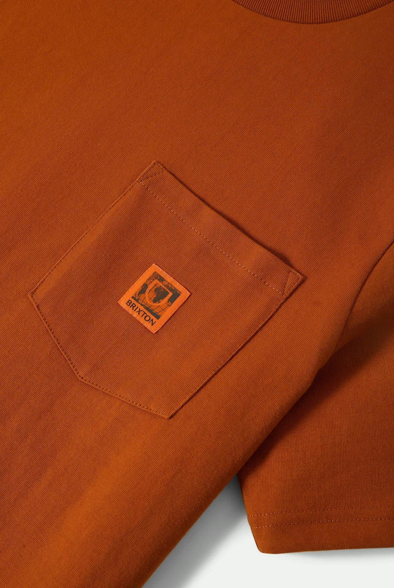 Men's Union Heavyweight S/S Boxy Pocket T-Shirt in the color Rustic Caramel - Additional Laydown image